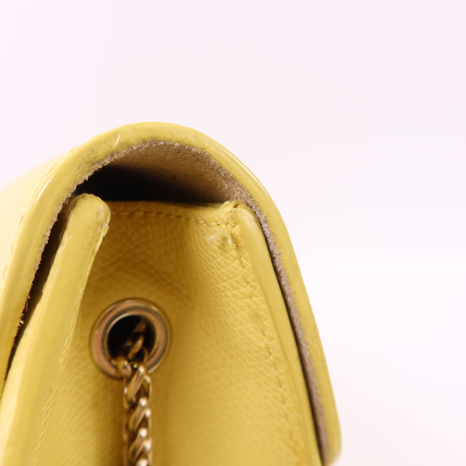 Furla 牛皮皮革Chain Shoulder Bag金扣鏈帶肩背袋