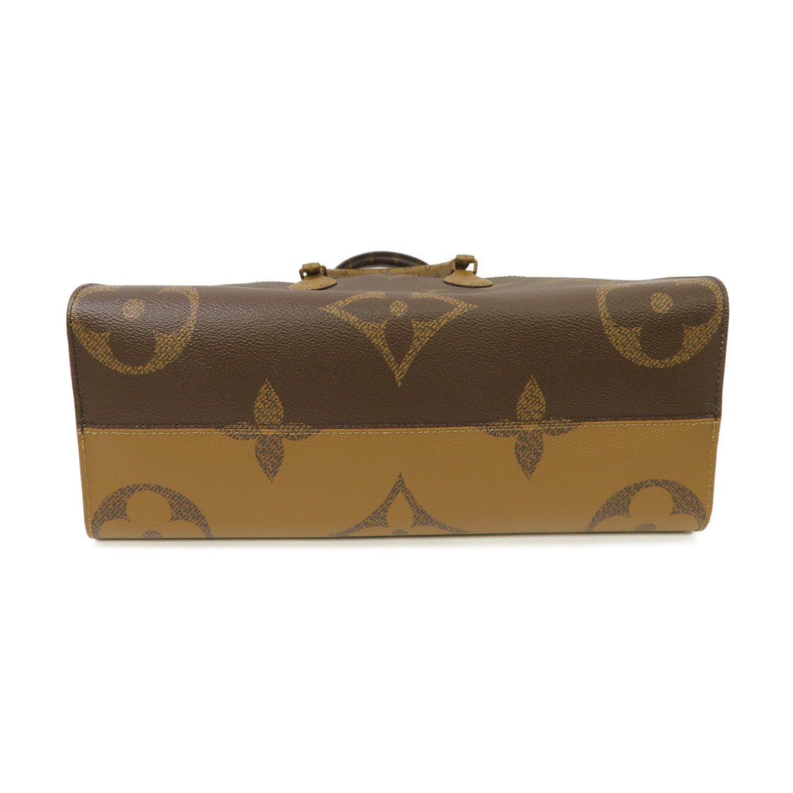 LOUIS VUITTON Monogram Giant Reverse OnTheGo MM金扣手挽肩背兩用袋棕色
