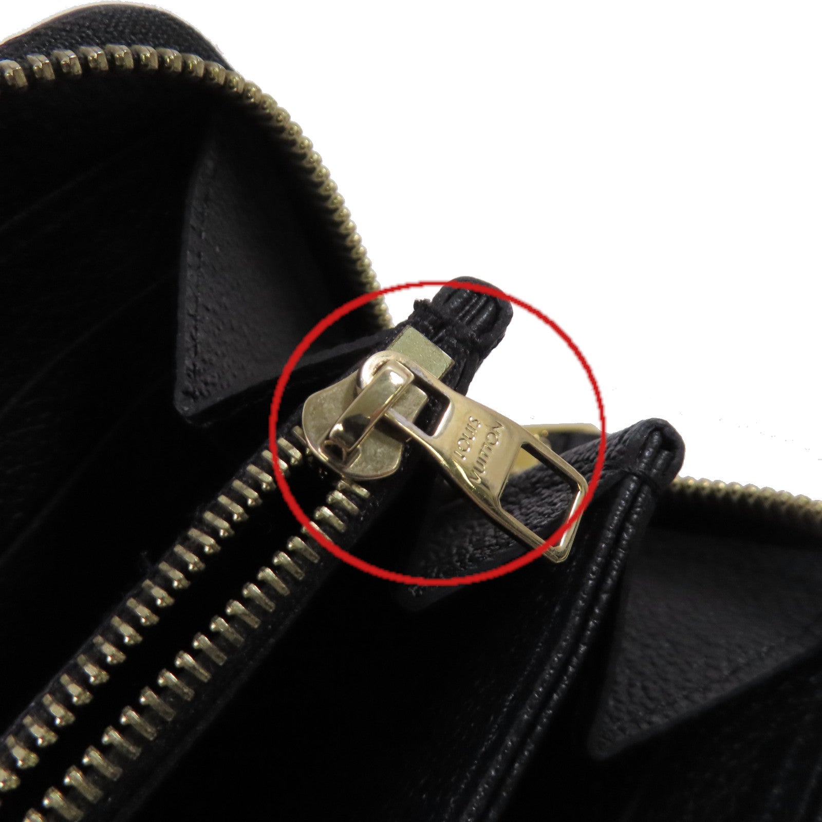 LOUIS VUITTON Monogram Empreinte Zipper Long Wallet金扣拉鏈長錢包黑色