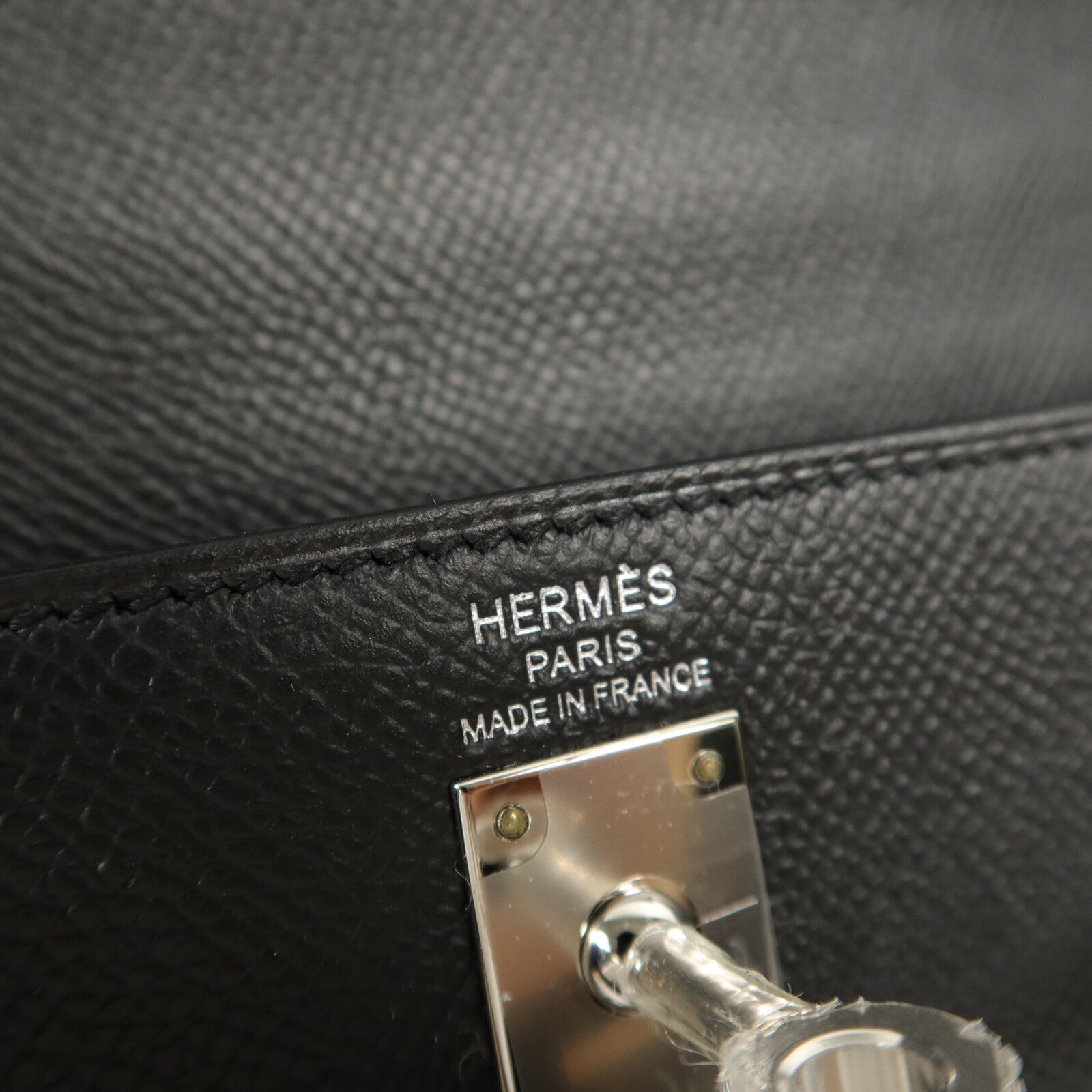 HERMES Epsom皮革Kelly 25手挽肩背兩用袋Noir