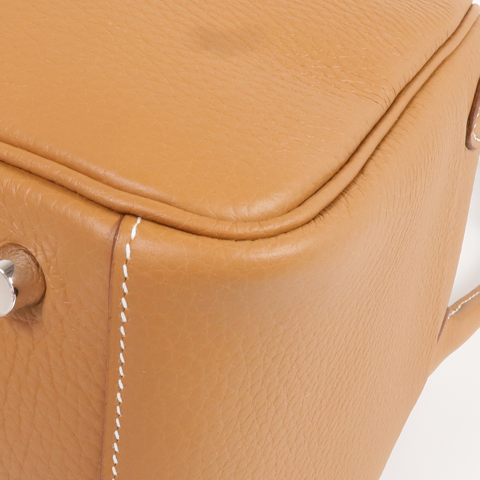 HERMES Clemence皮革Lindy 26銀扣手挽肩背兩用袋Gold