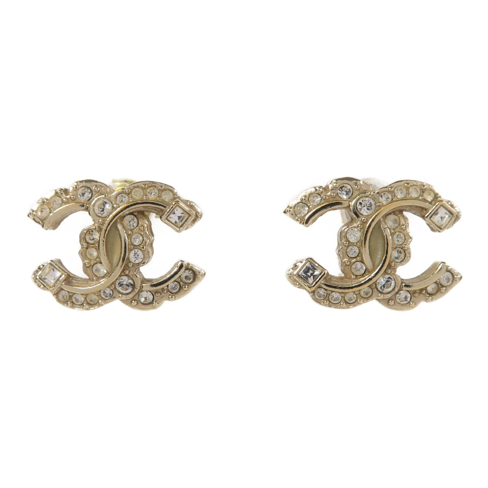 CHANEL 金屬Earrings耳環金色/白色