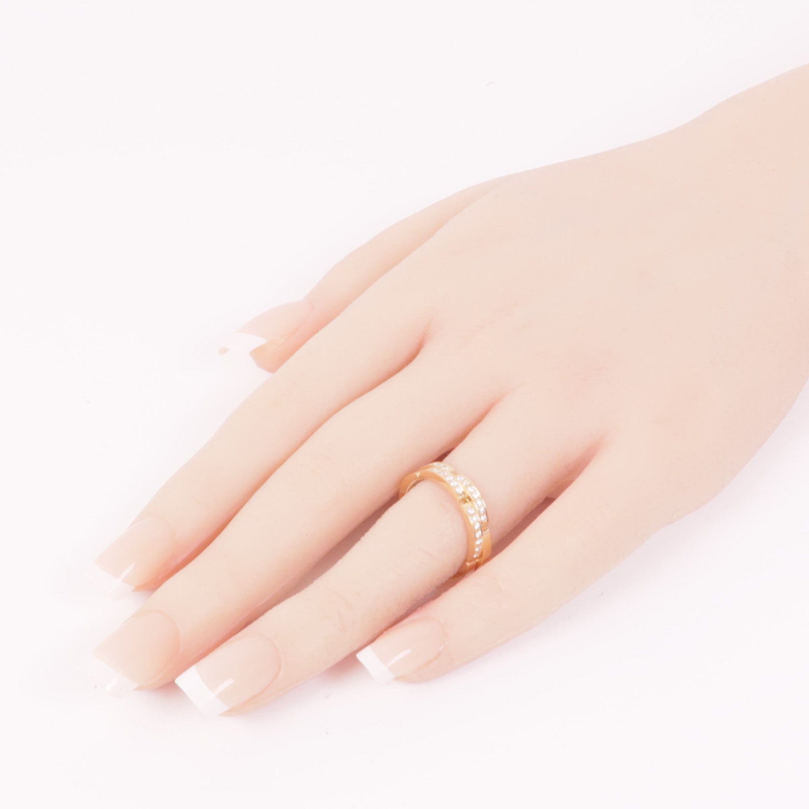 CARTIER 18K玫瑰金Maillon Panthere鑽石戒指Cartier#53/US#6.25