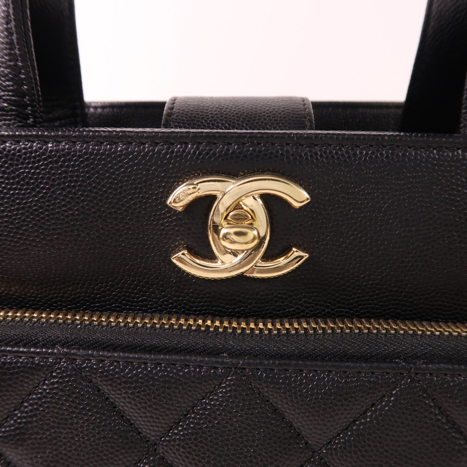 CHANEL 牛皮皮革2 Way Shoulder Bag金扣手挽肩背兩用袋