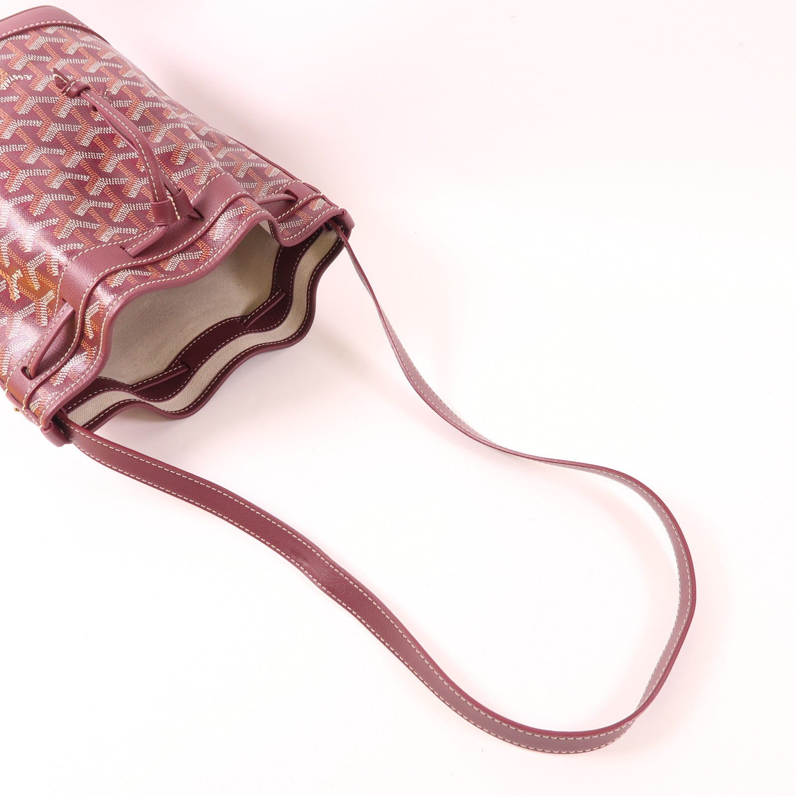 GOYARD 塗層帆布Petit Flot Bucket銀扣肩背袋