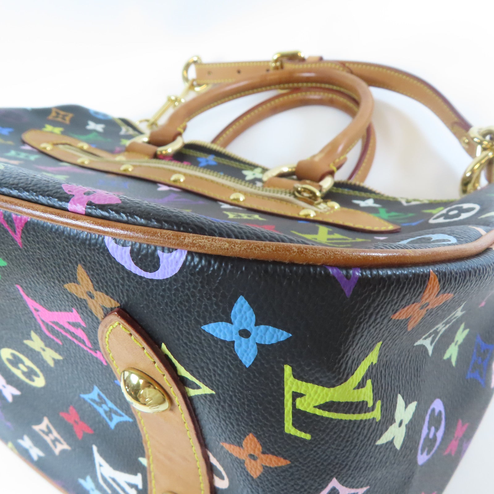 LOUIS VUITTON 【激減優惠】Monogram Multicolore Rita金扣手挽肩背兩用袋黑色/多色