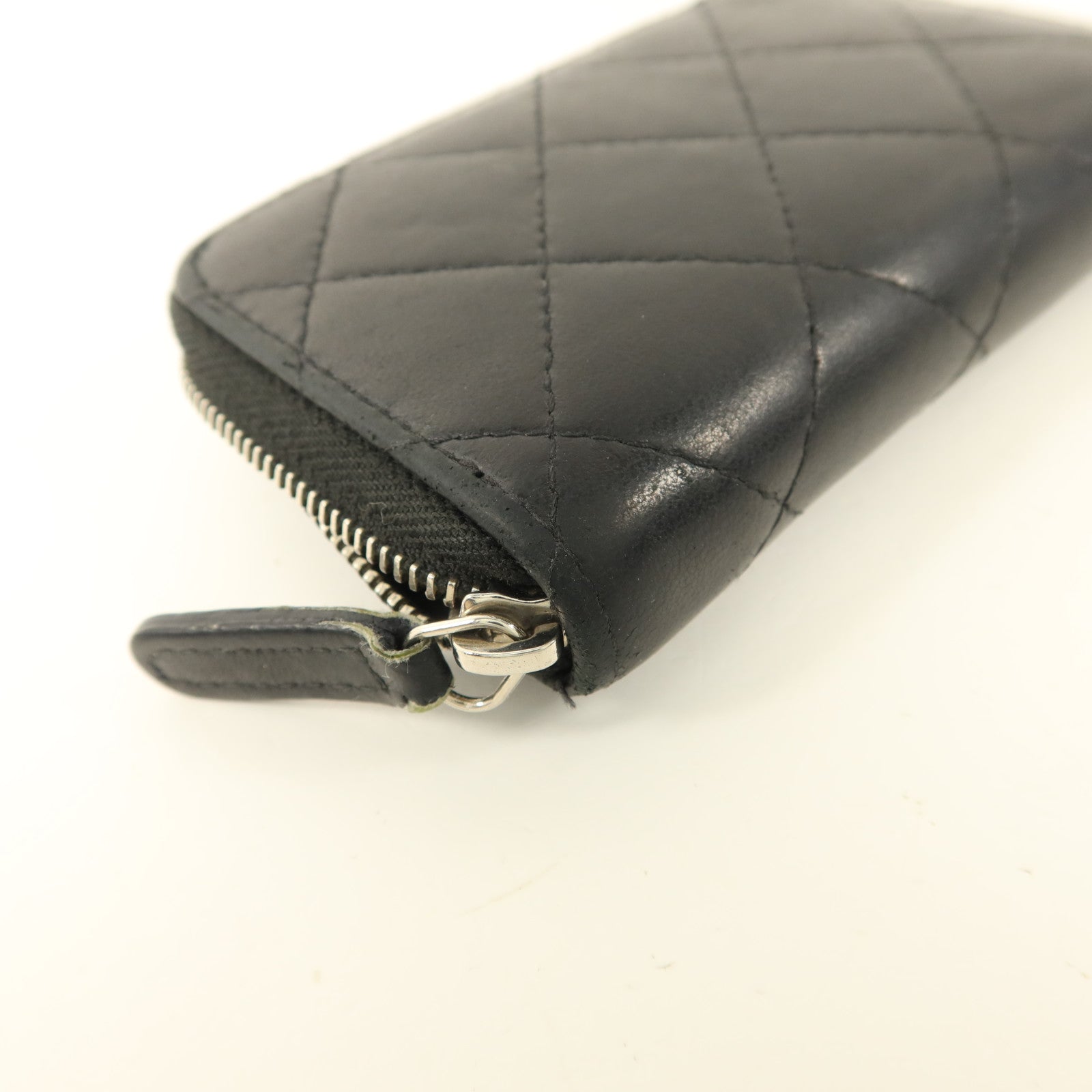 CHANEL 羊皮皮革Key Coin Purse銀扣鎖匙包