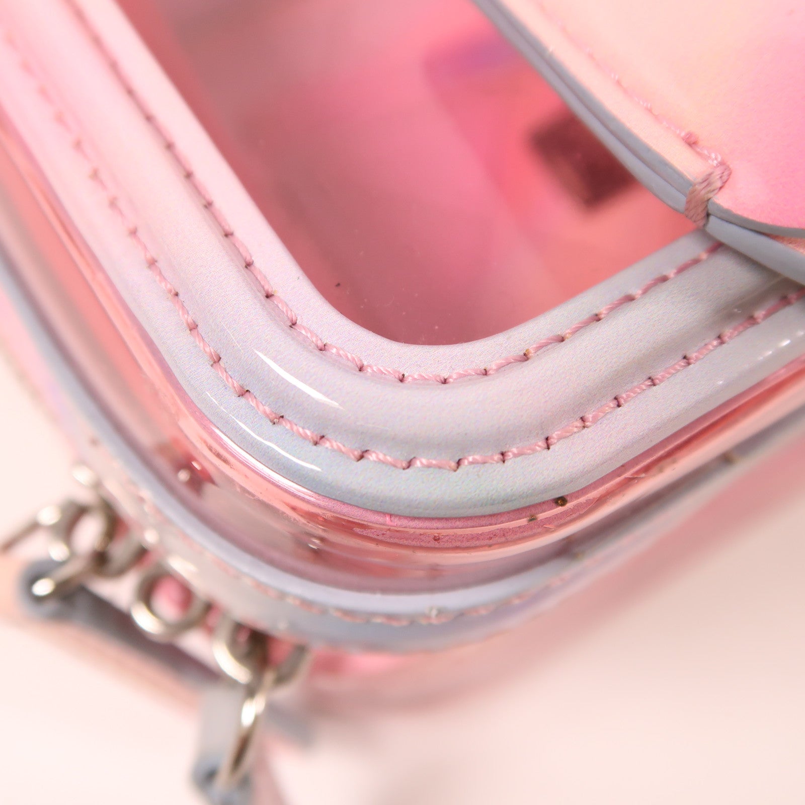 CHANEL PVC Vanity Case銀扣手挽肩背兩用袋