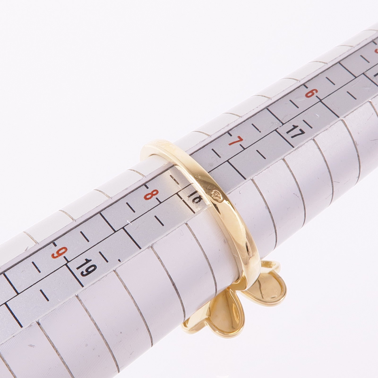 Van Cleef & Arpels 18K黃金Frivole鑽石戒指VCA#56/US#7.5