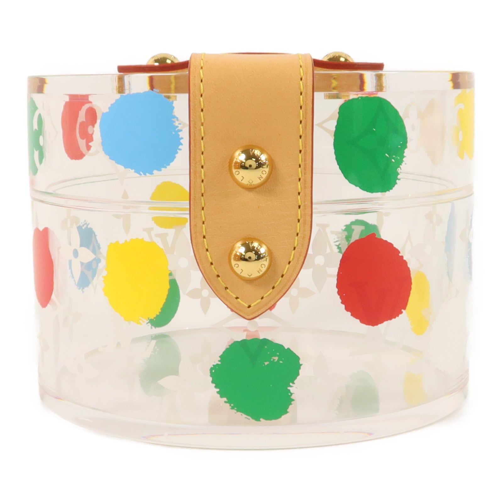 LOUIS VUITTON 有機玻璃/金屬/VVN Yayoi Kusama Painted Dots Scott Box首飾盒