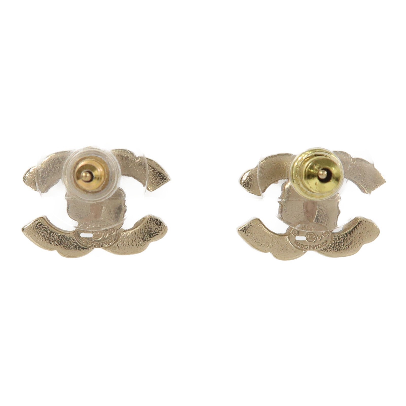 CHANEL 金屬Earrings耳環金色/白色