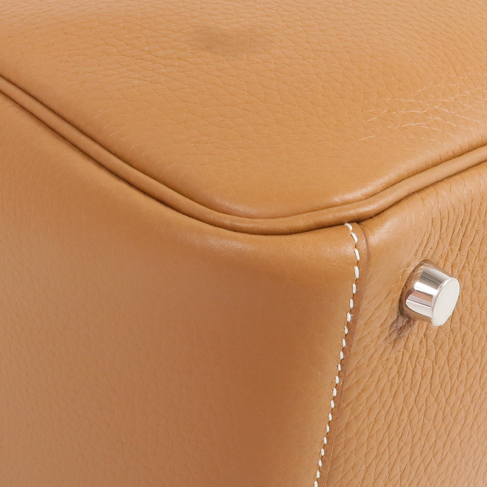 HERMES Clemence皮革Lindy 26銀扣手挽肩背兩用袋Gold