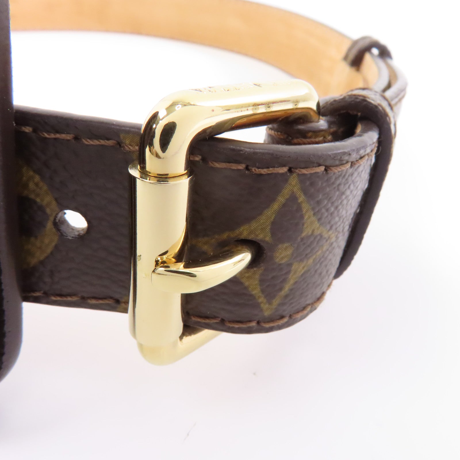 LOUIS VUITTON Monogram Ceinture Pochette#80金扣腰包啡色