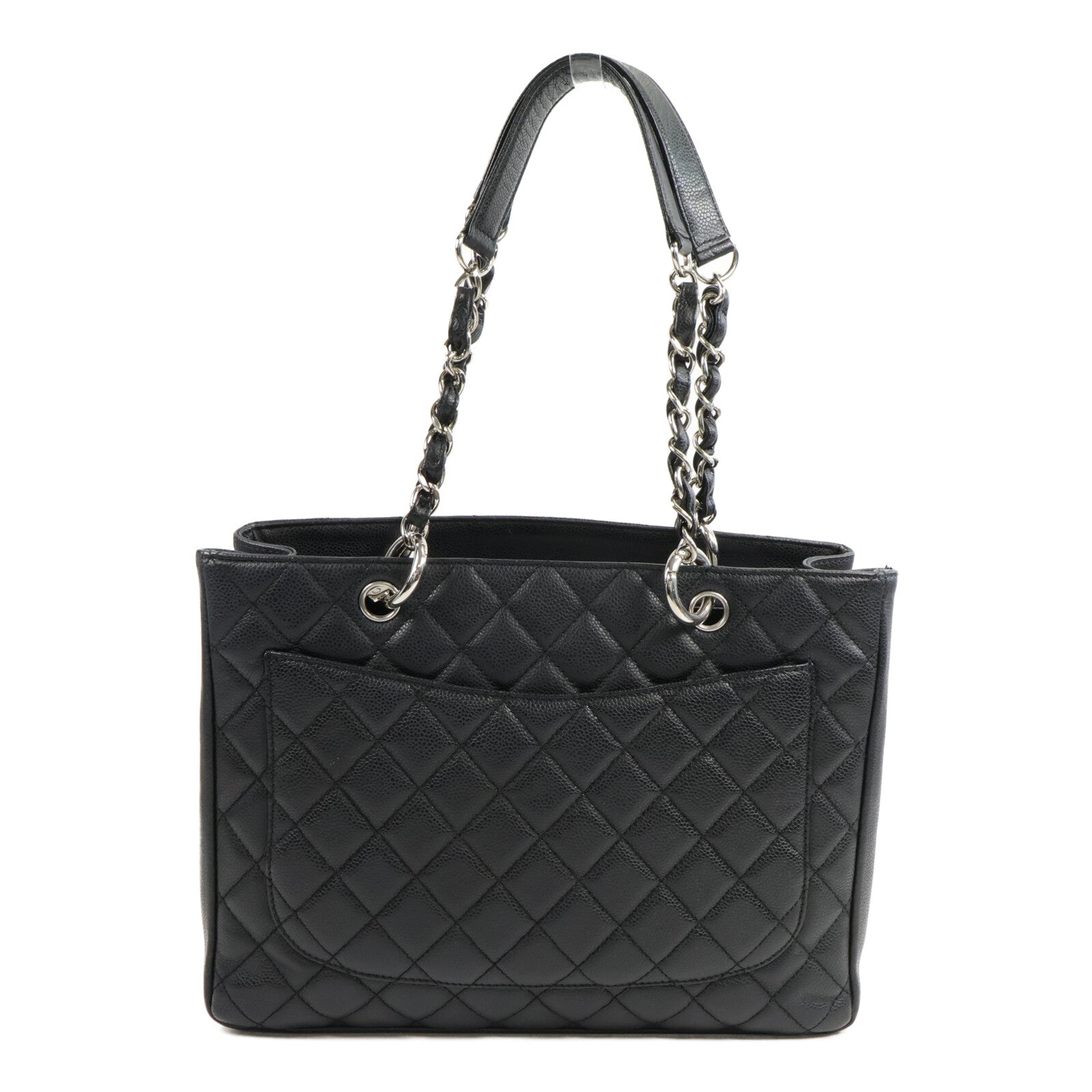 CHANEL 牛皮皮革GST Grand Shopping Tote Bag鏈帶肩背袋