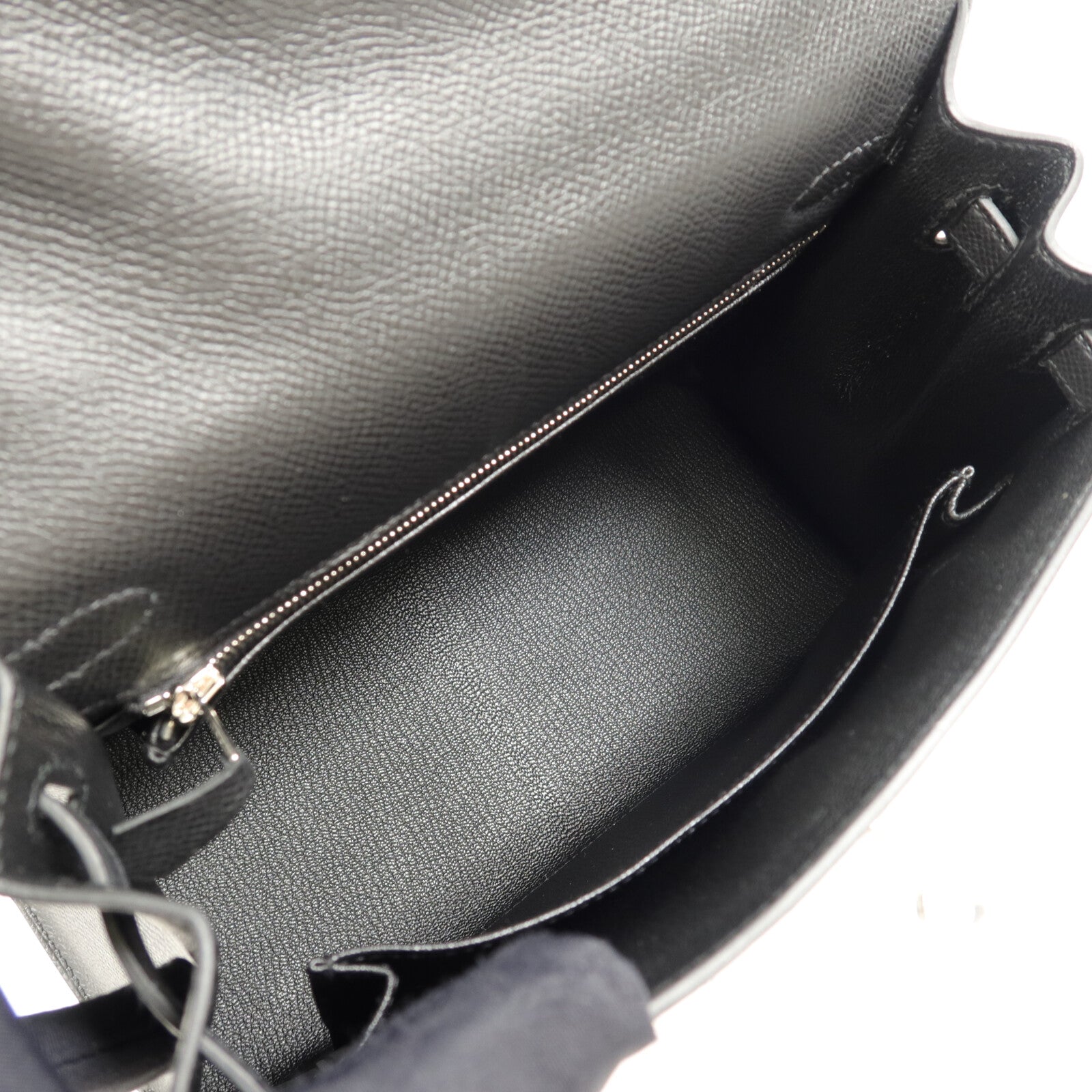 HERMES Epsom皮革Kelly 25手挽肩背兩用袋Noir