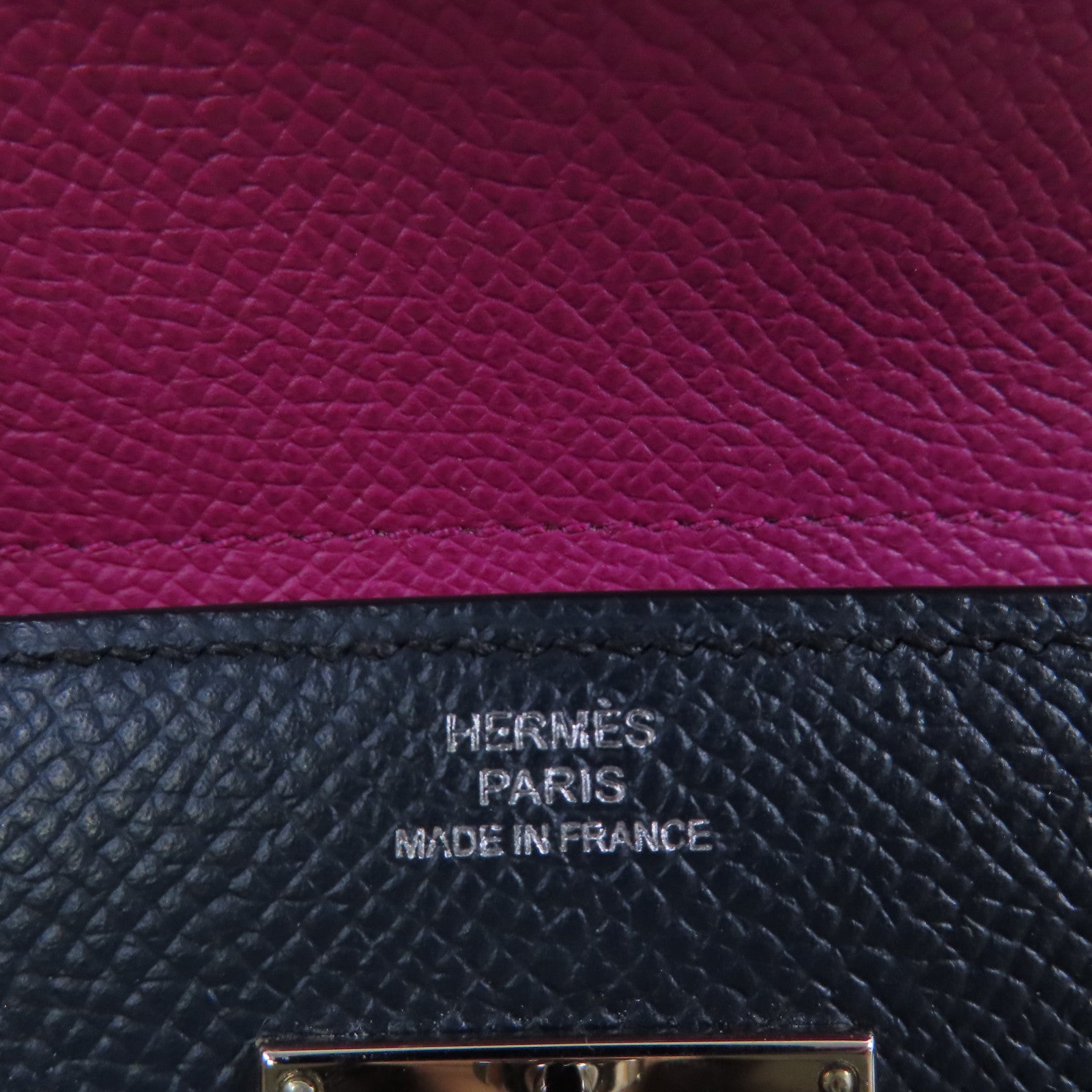 HERMES Epsom皮革Kelly Short Wallet銀扣短錢包