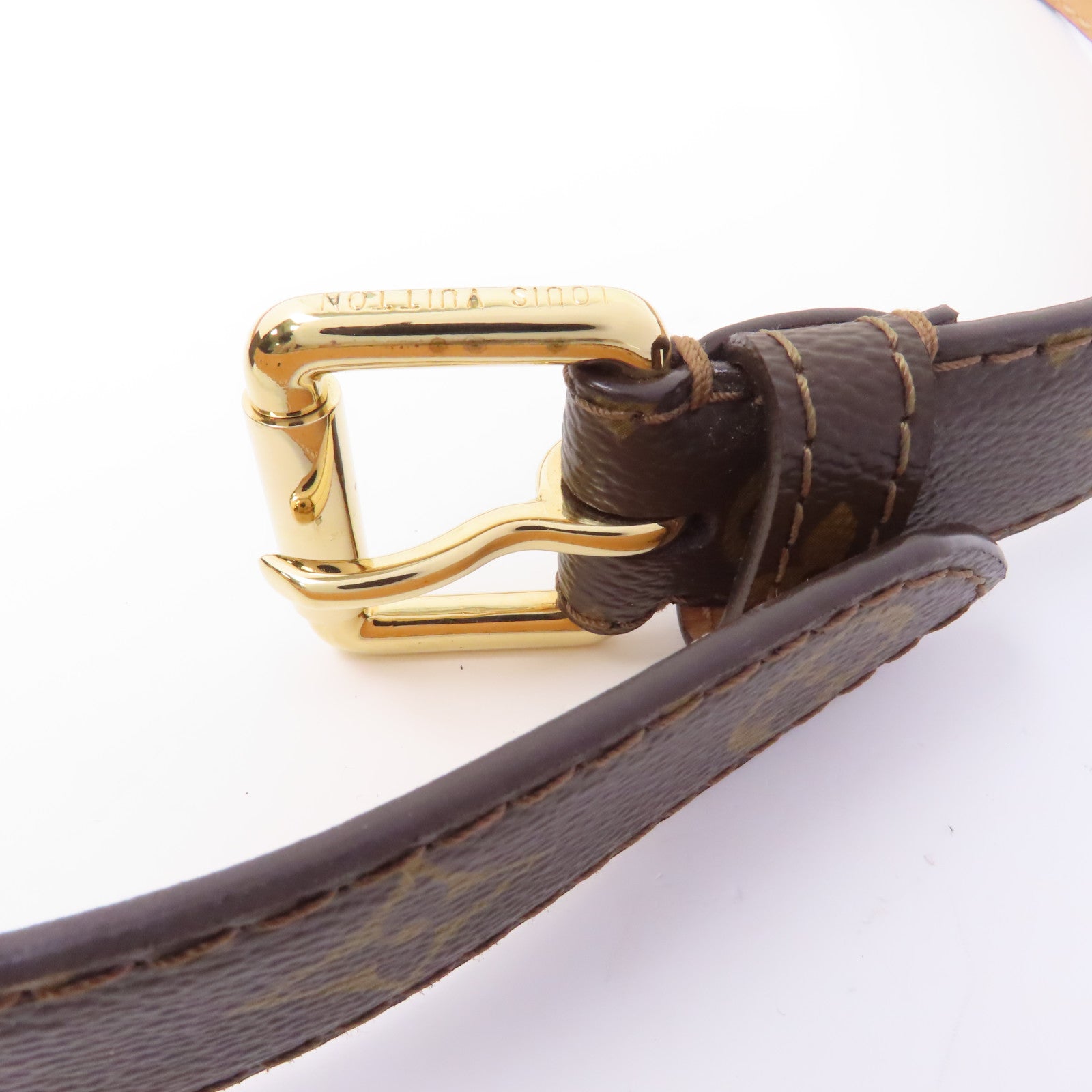 LOUIS VUITTON Monogram Ceinture Pochette#80金扣腰包啡色