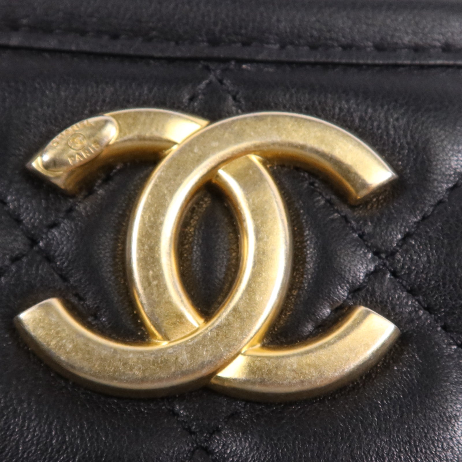 CHANEL 牛皮皮革Chanel Hobo金扣鏈帶手挽肩背兩用袋