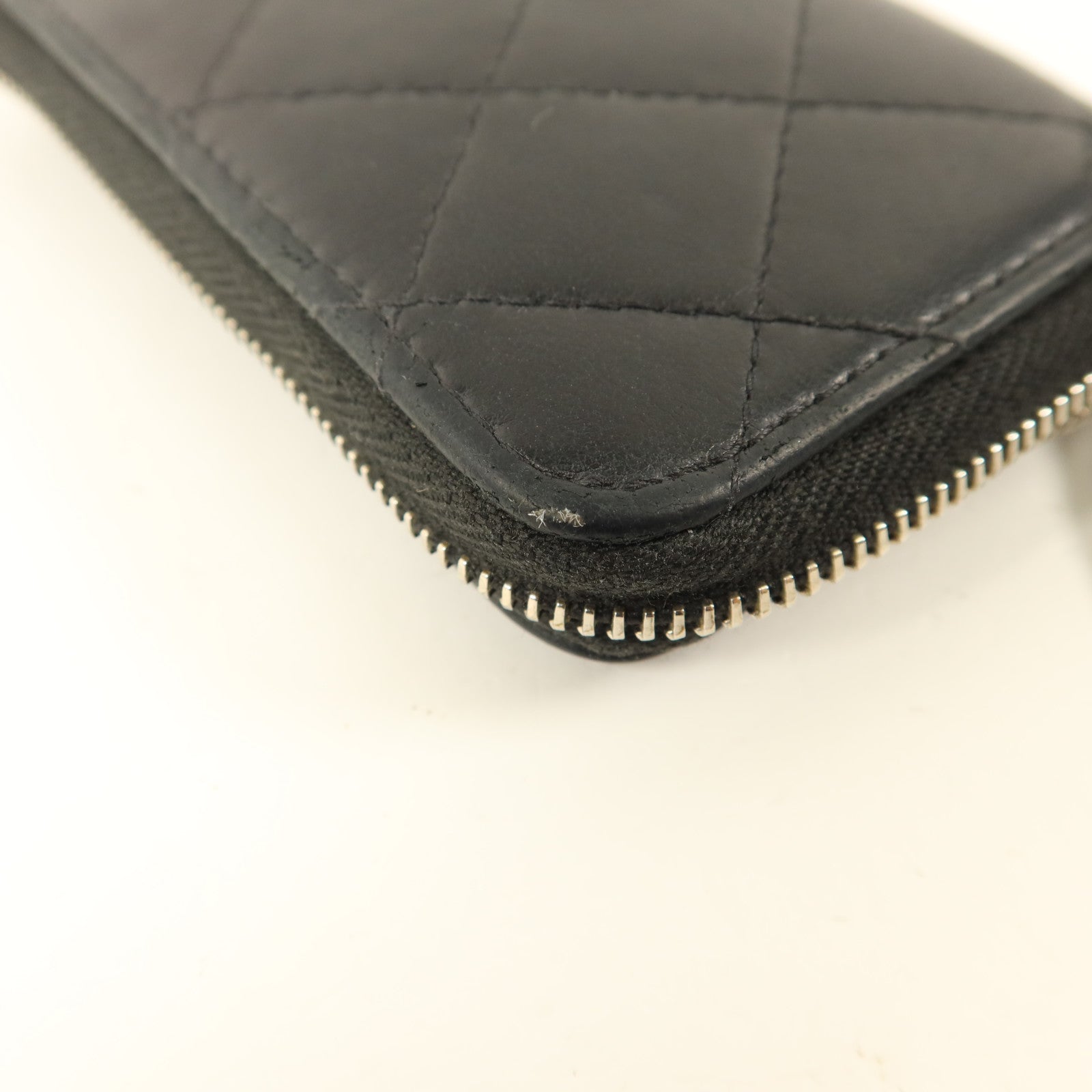 CHANEL 羊皮皮革Key Coin Purse銀扣鎖匙包