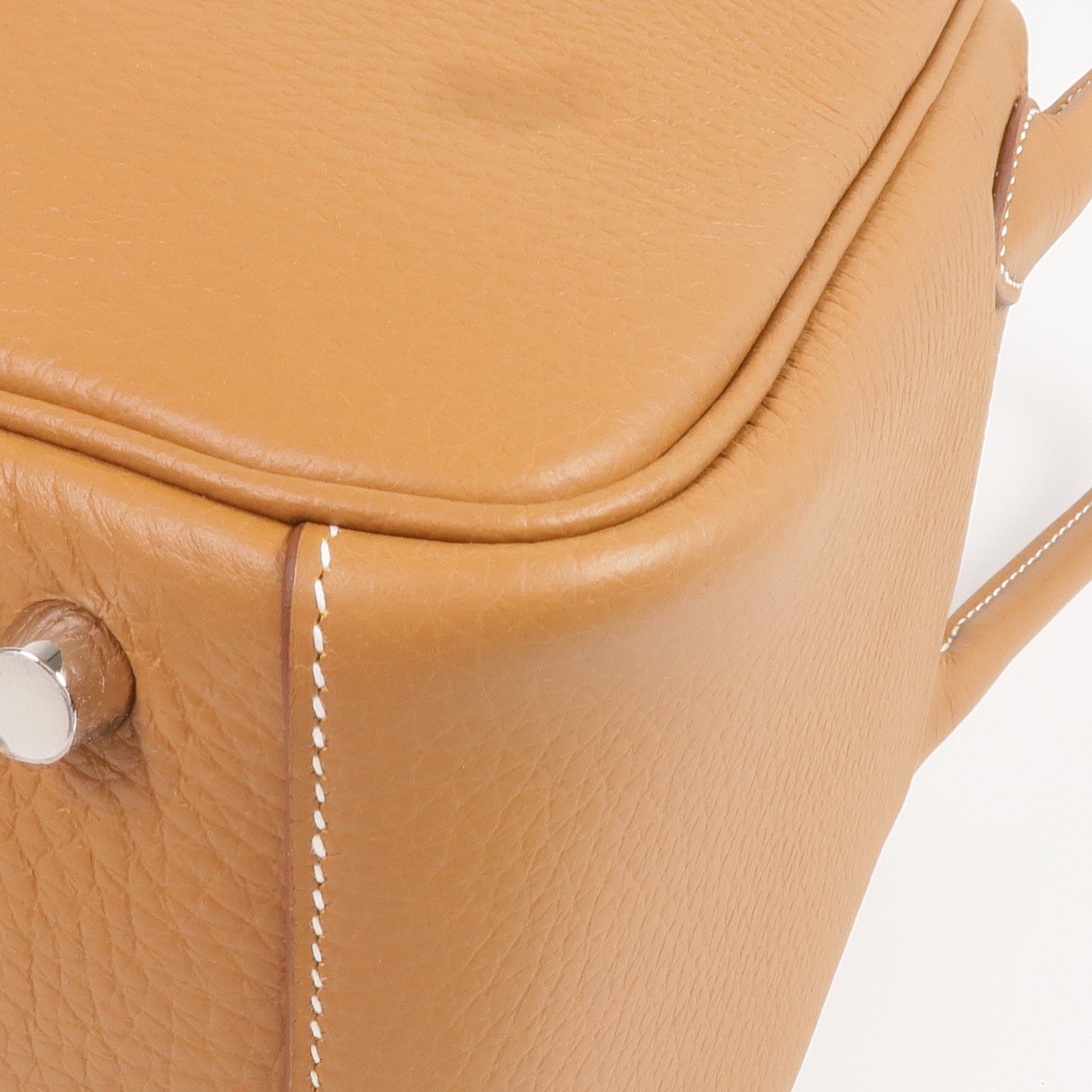 HERMES Clemence皮革Lindy 26銀扣手挽肩背兩用袋Gold