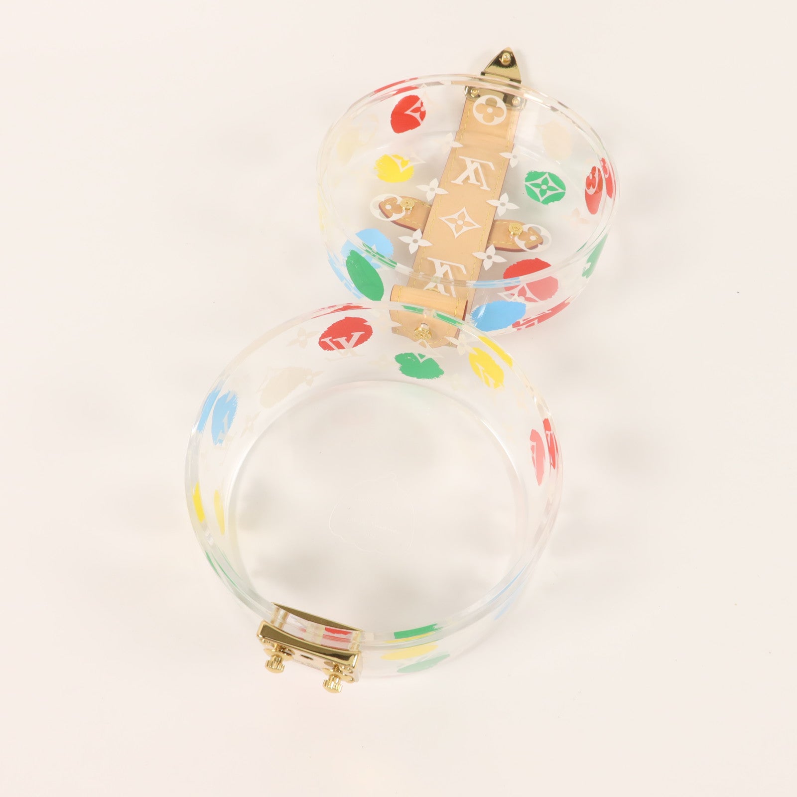 LOUIS VUITTON 有機玻璃/金屬/VVN Yayoi Kusama Painted Dots Scott Box首飾盒