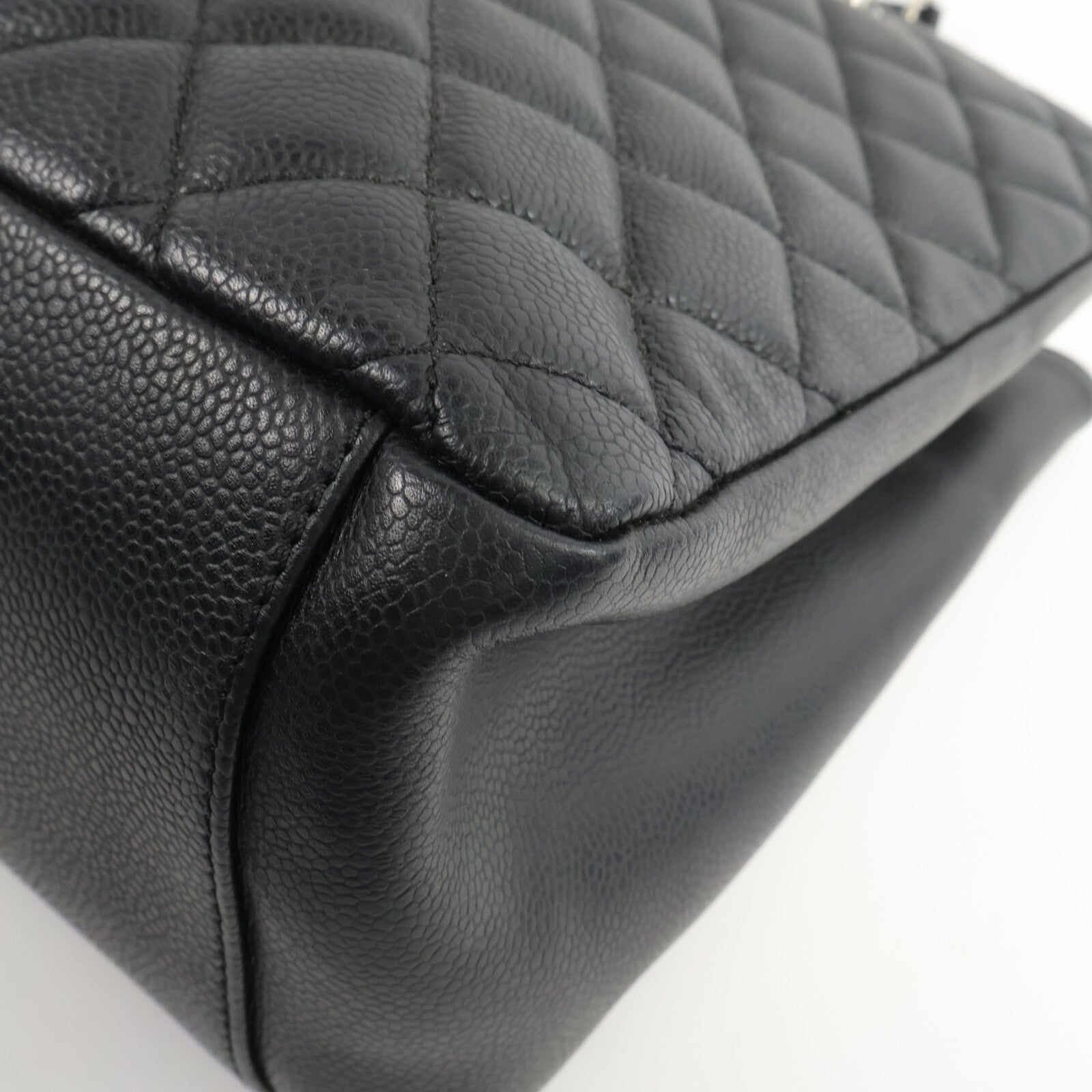 CHANEL 牛皮皮革GST Grand Shopping Tote Bag鏈帶肩背袋