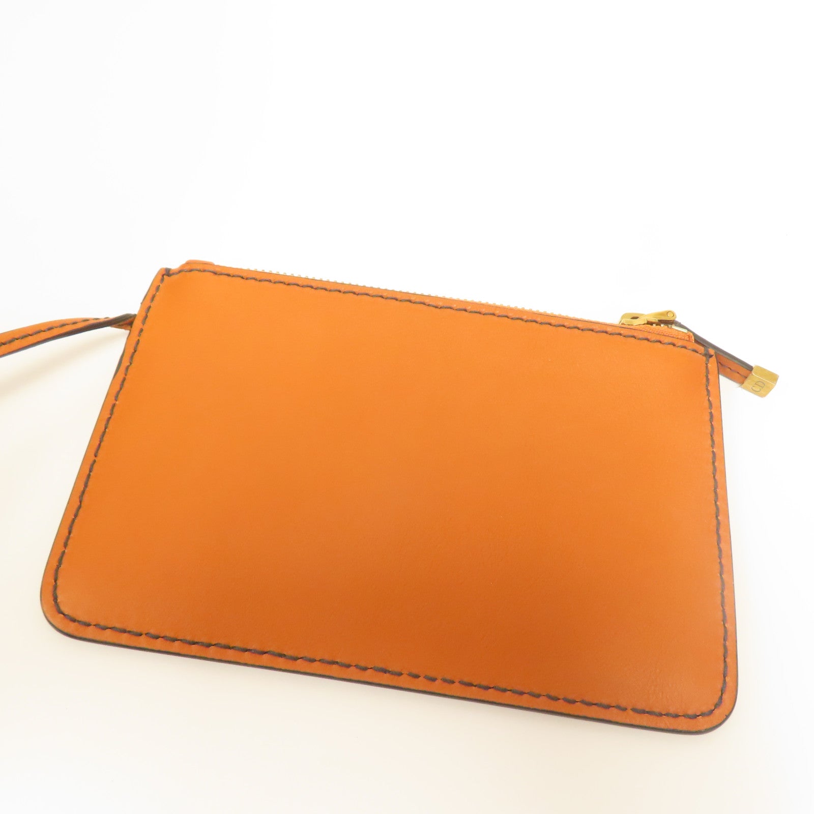 Dior 【激減優惠】帆布/牛皮皮革Shoulder Bag金扣肩背袋啡色