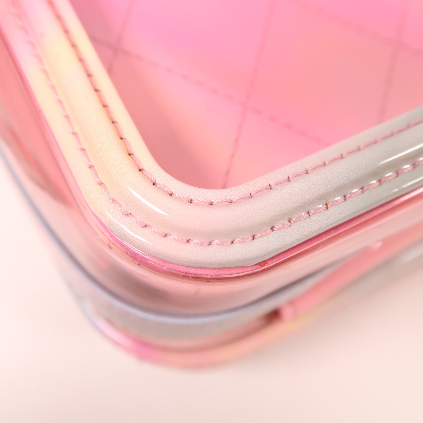 CHANEL PVC Vanity Case銀扣手挽肩背兩用袋