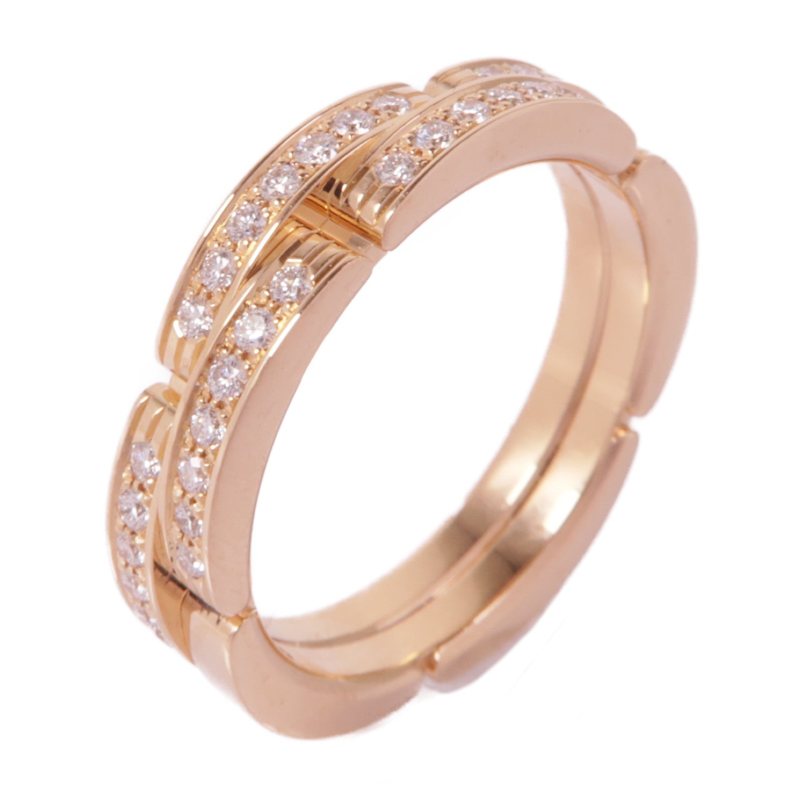 CARTIER 18K玫瑰金Maillon Panthere鑽石戒指Cartier#53/US#6.25