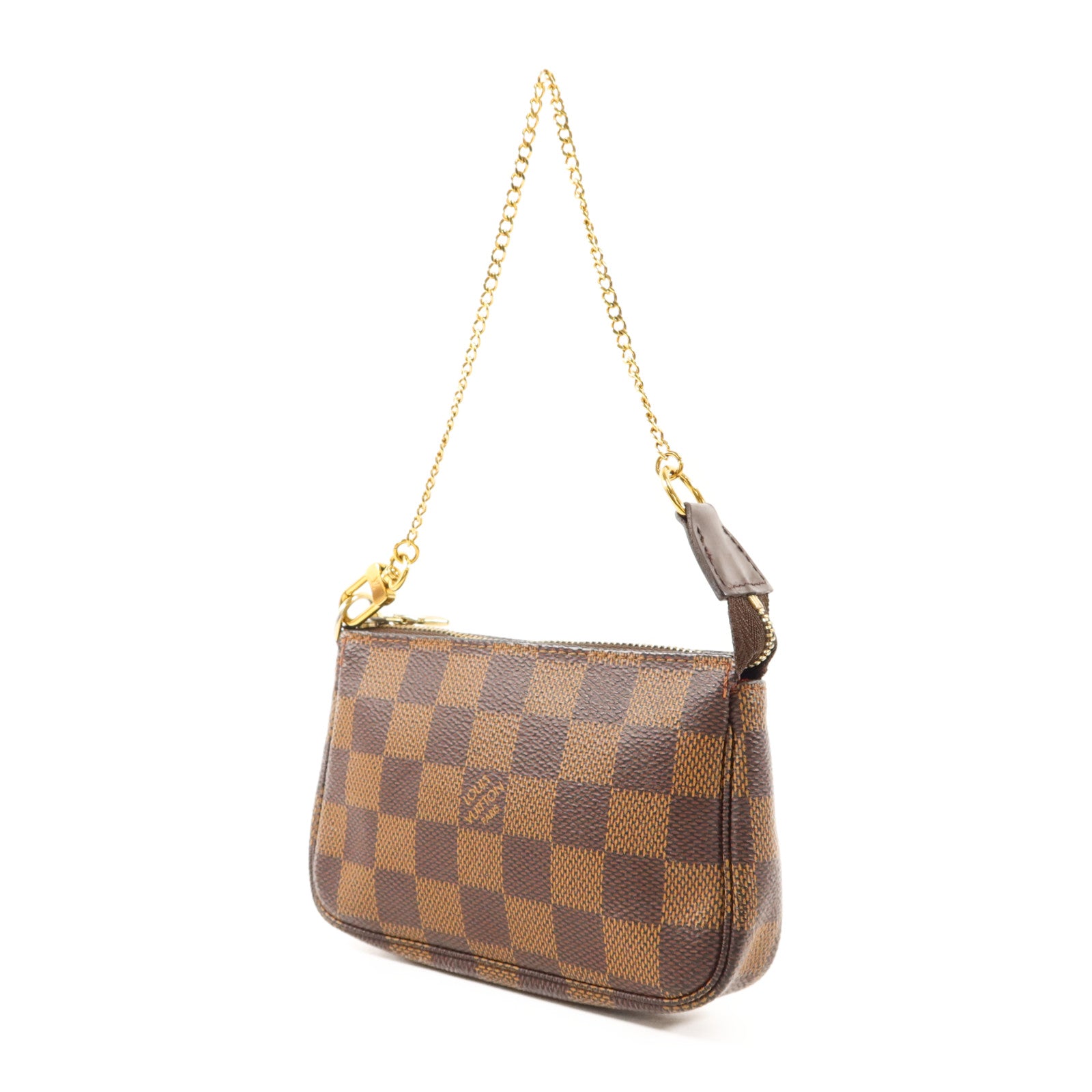 LOUIS VUITTON Damier Mini Pochette Accessoires金扣手拿包