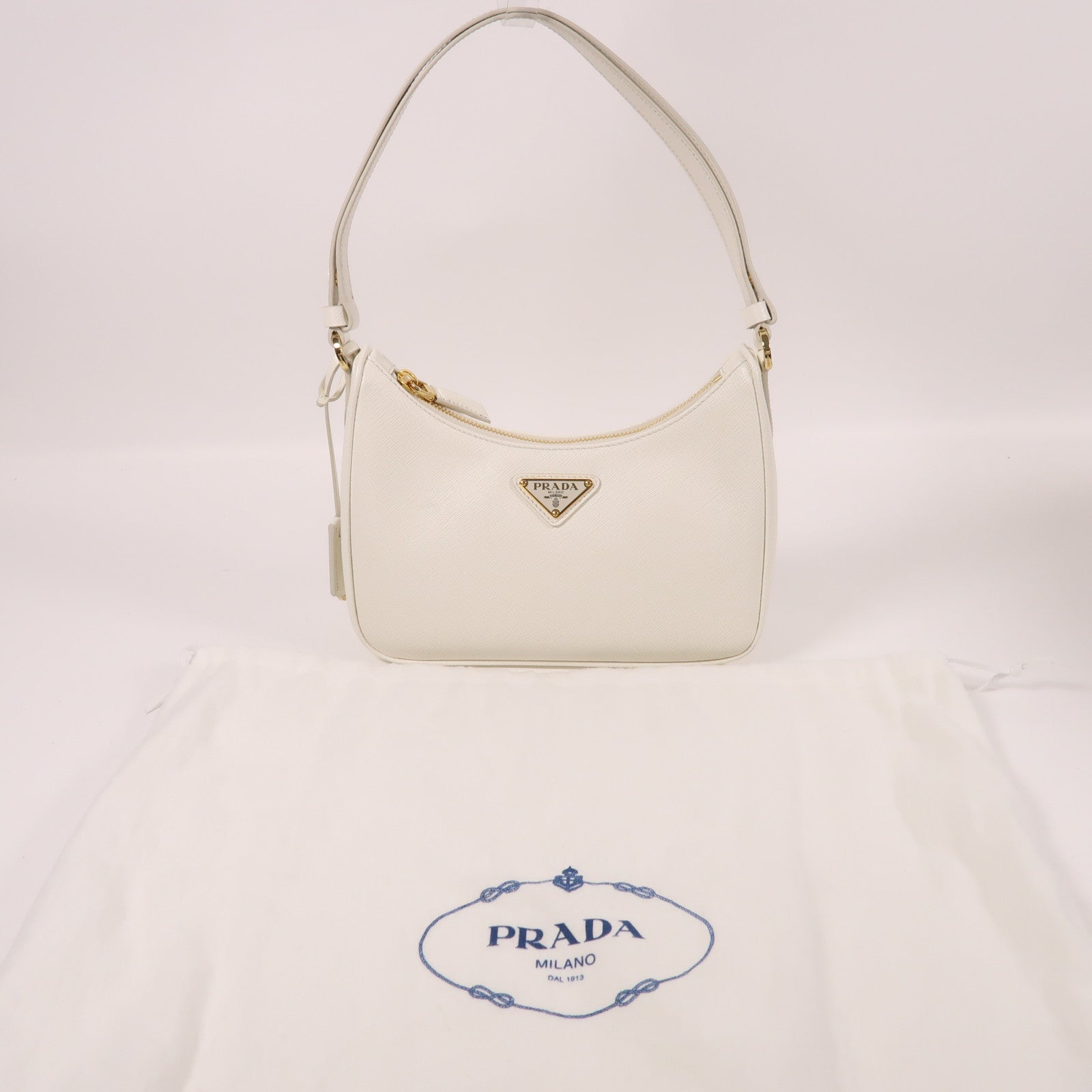 PRADA Saffiano皮革Saffiano Mini Bag金扣肩背袋
