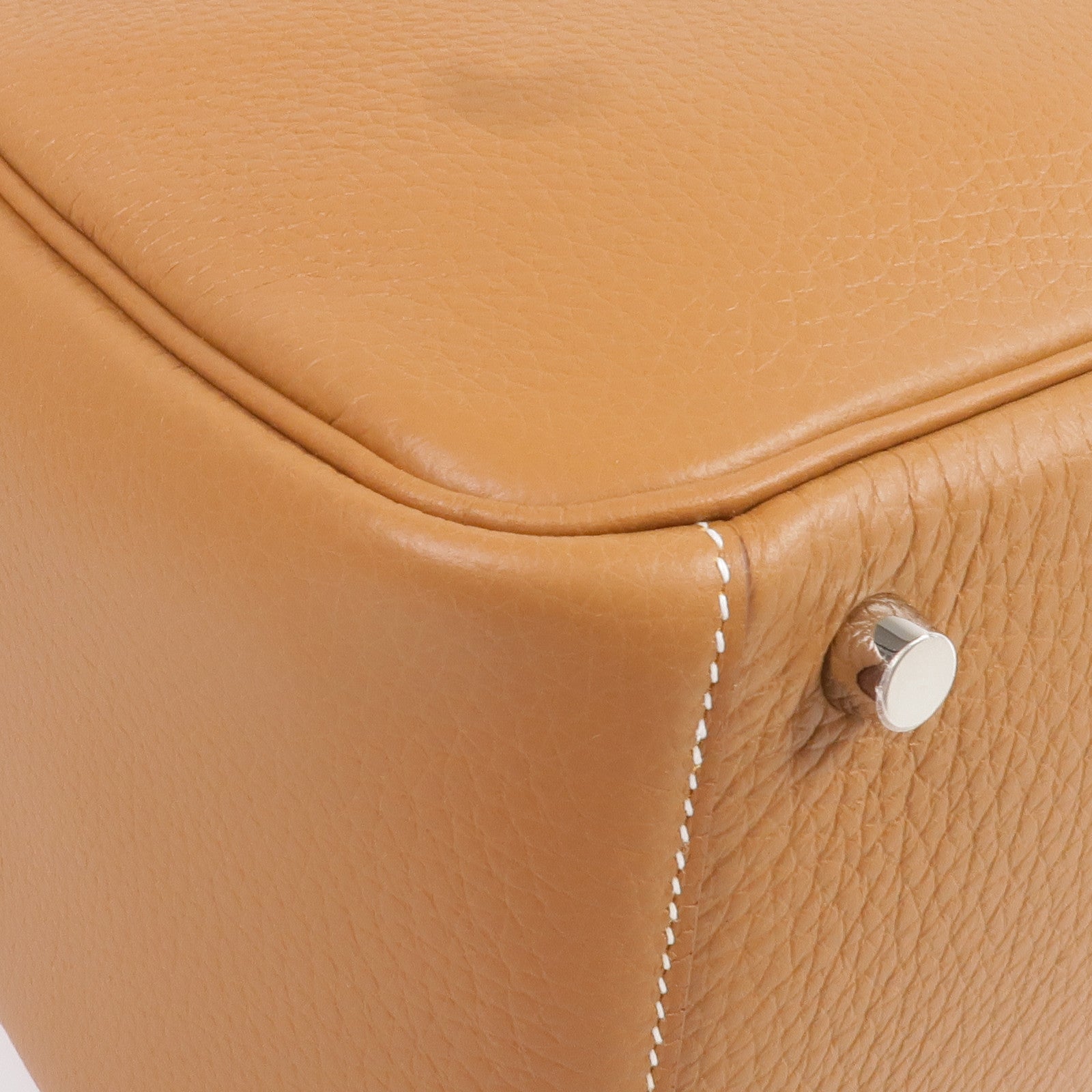 HERMES Clemence皮革Lindy 26銀扣手挽肩背兩用袋Gold