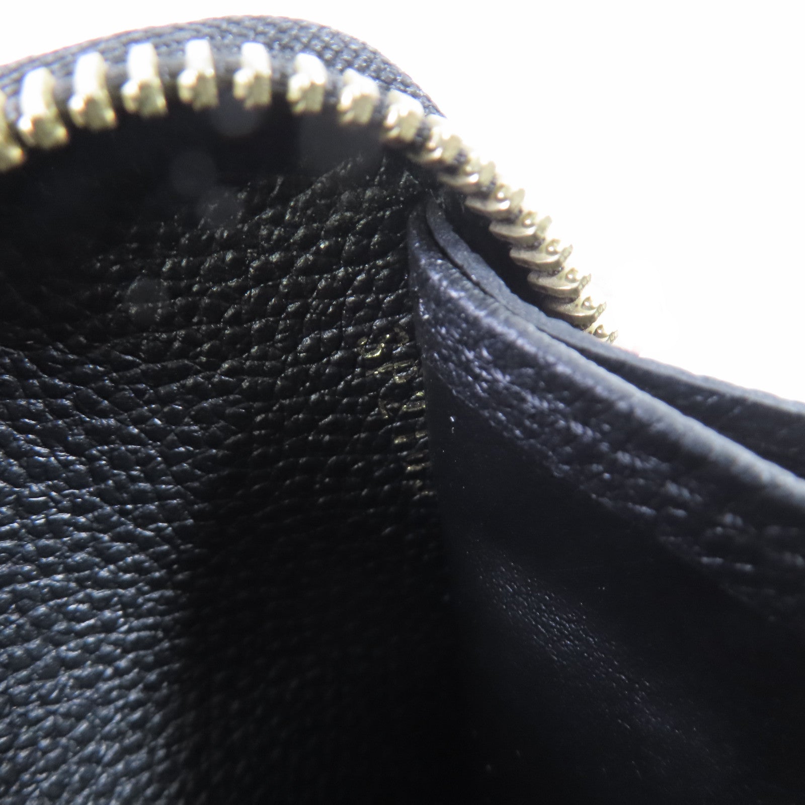 LOUIS VUITTON Monogram Empreinte Zipper Long Wallet金扣拉鏈長錢包黑色