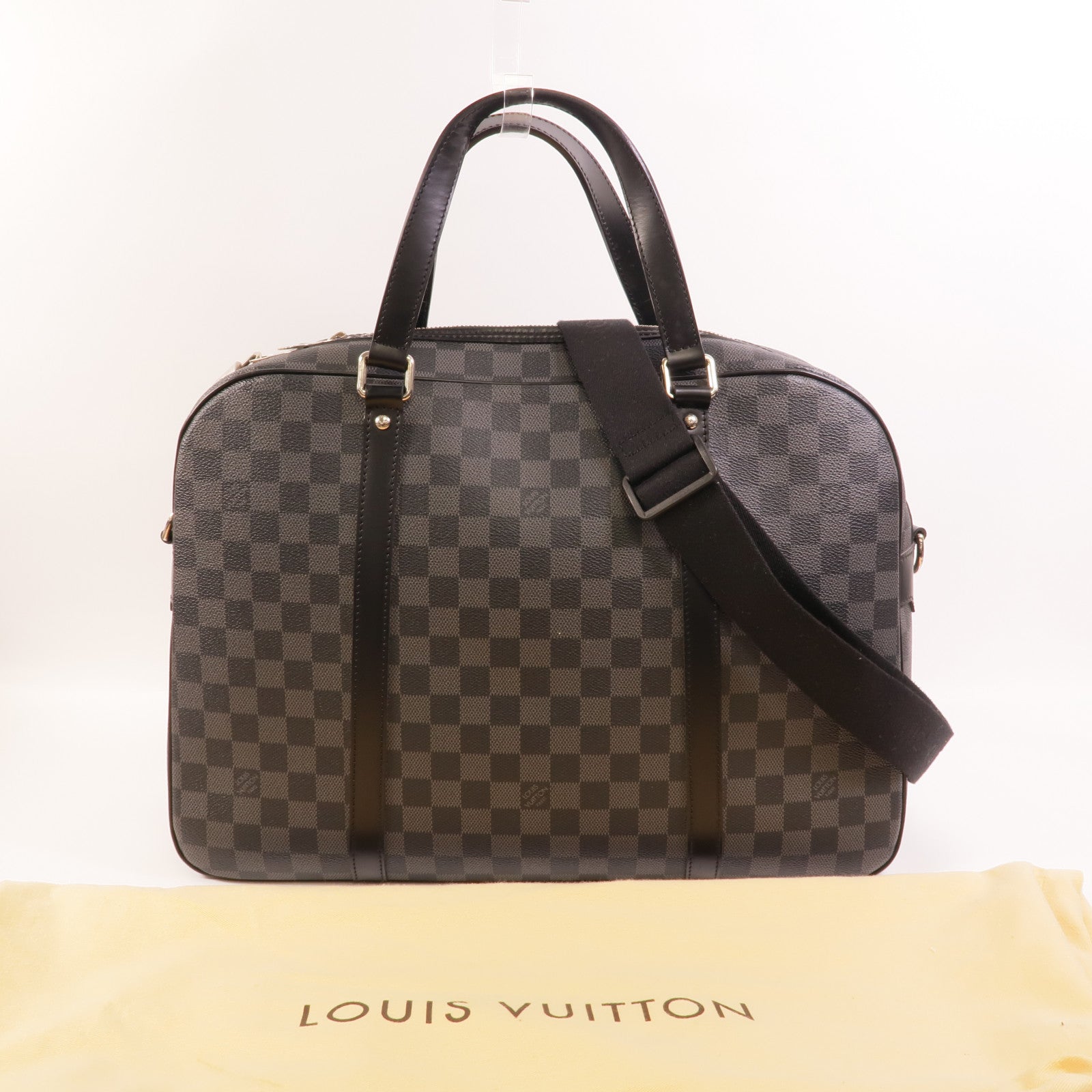 LOUIS VUITTON Damier Graphite Jorn手挽肩背兩用袋