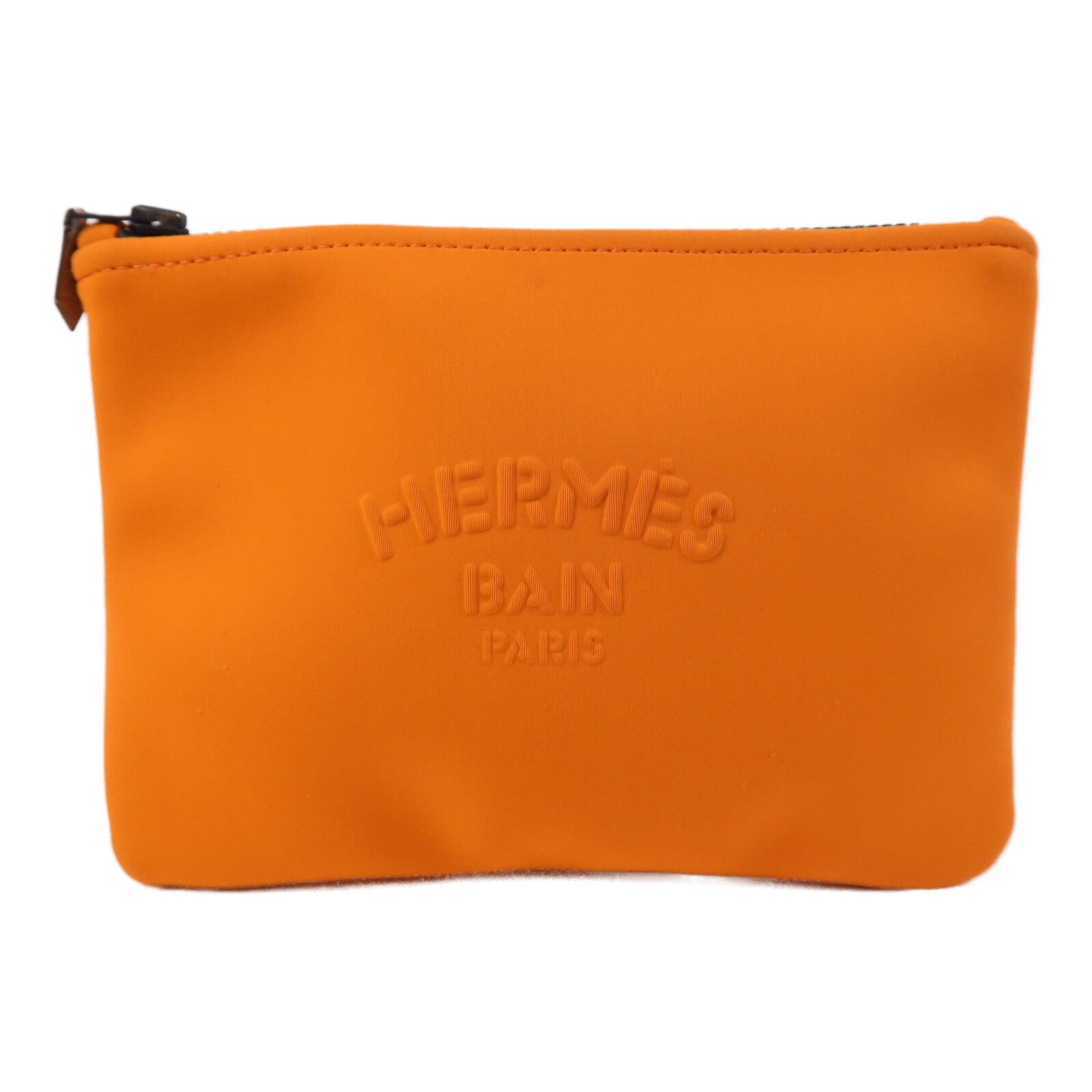 HERMES 尼龍Neobain手拿包Neo Orange