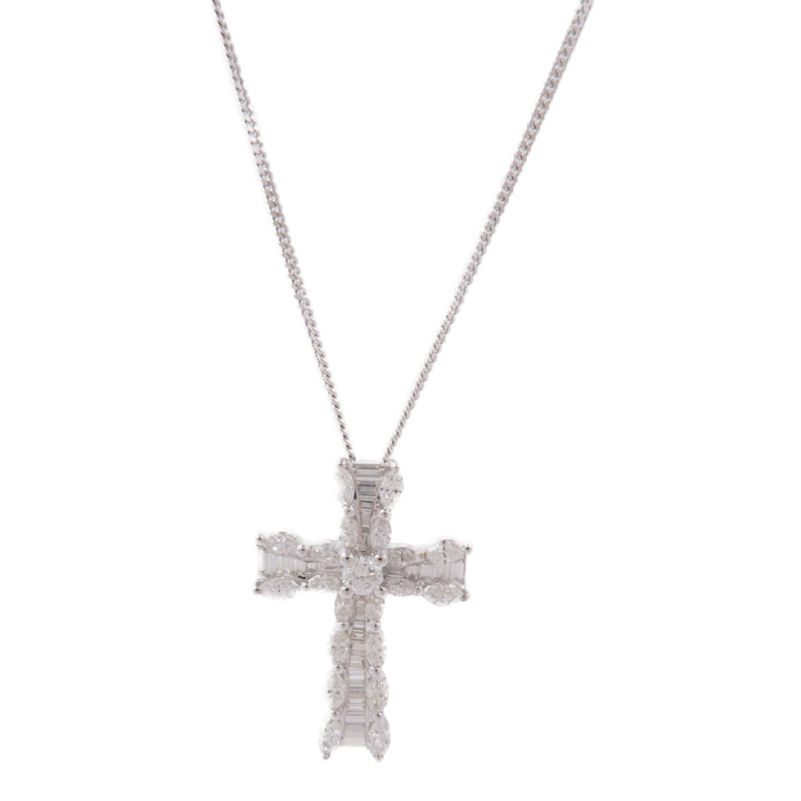 JEWELRY Diamond Necklace 18K White Gold
