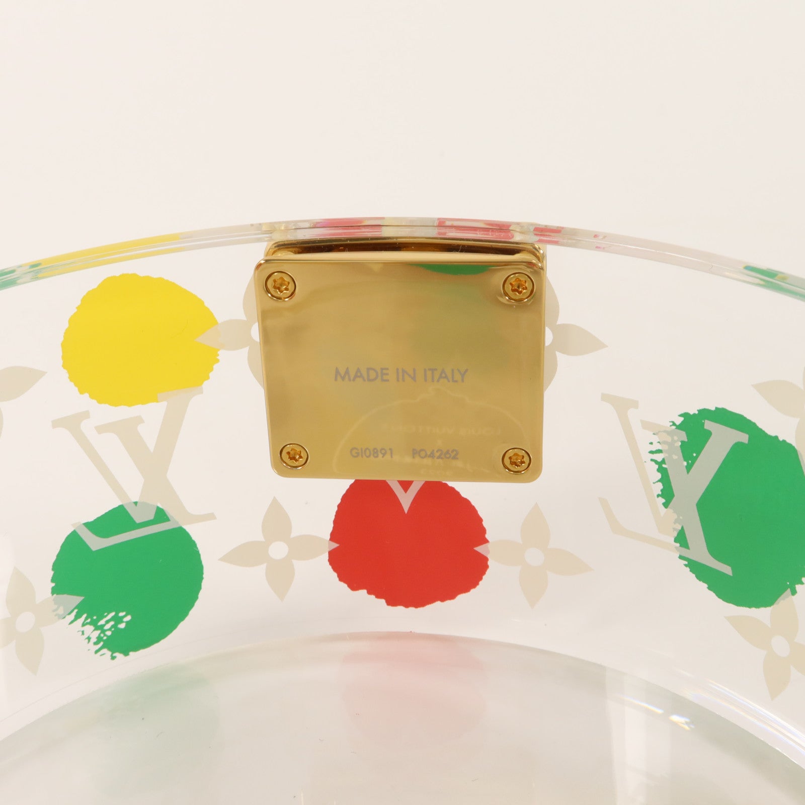 LOUIS VUITTON 有機玻璃/金屬/VVN Yayoi Kusama Painted Dots Scott Box首飾盒