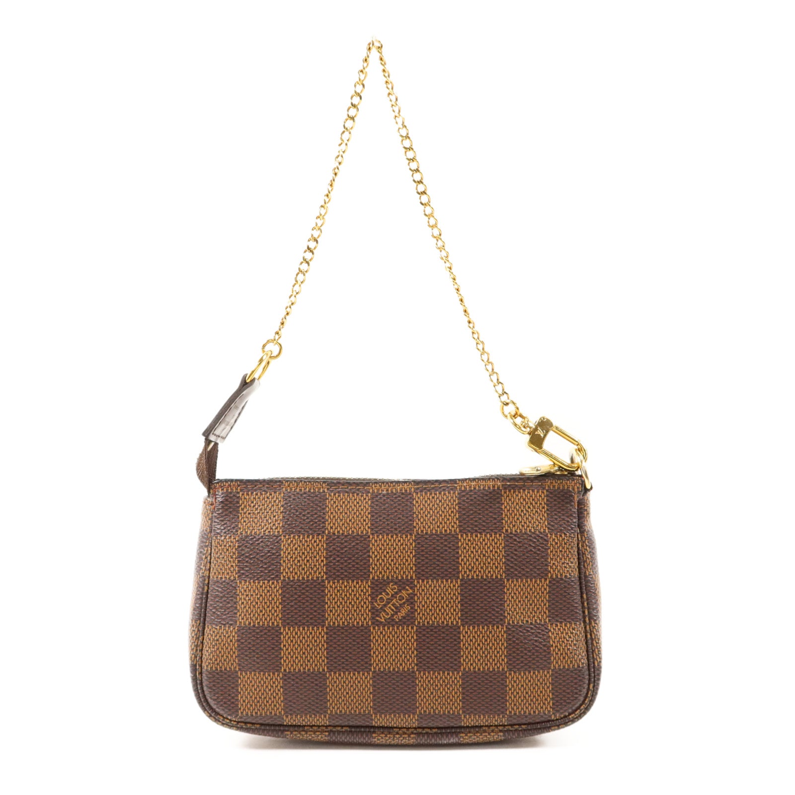 LOUIS VUITTON Damier Mini Pochette Accessoires金扣手拿包