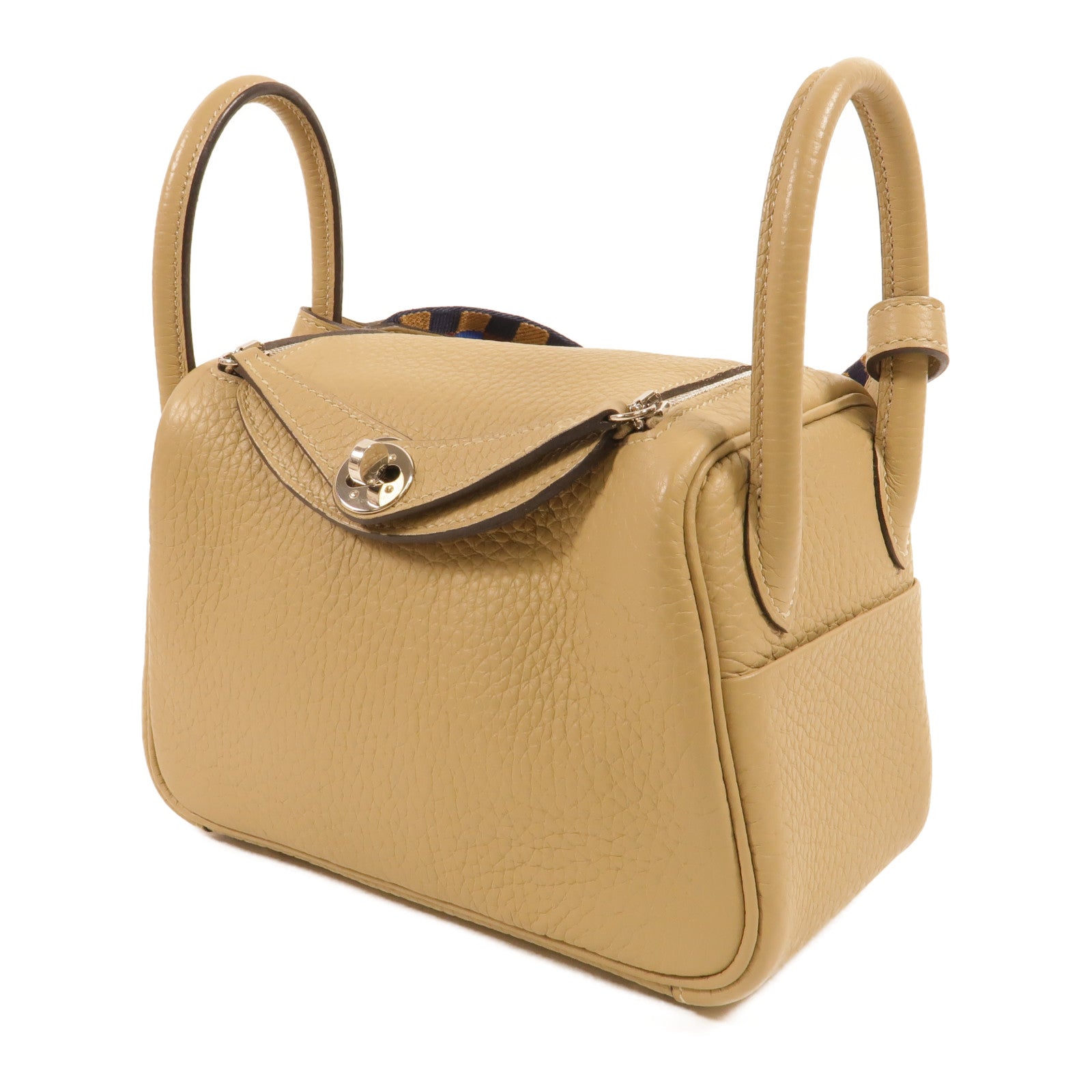 HERMES Clemence皮革Mini Lindy手挽肩背兩用袋Trench