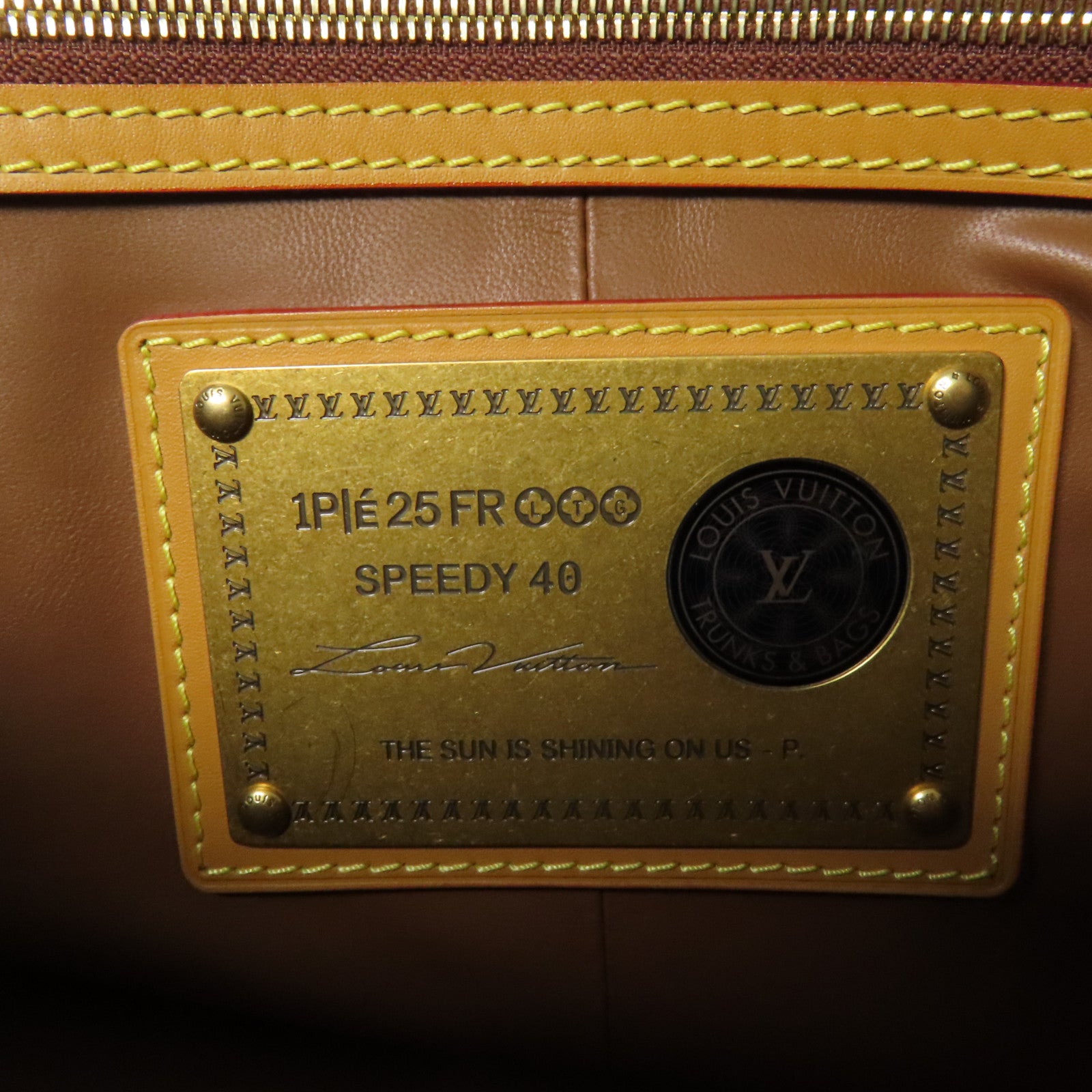 LOUIS VUITTON Monogram Calf Speedy P9 Bandouliere 40金扣手挽肩背兩用袋