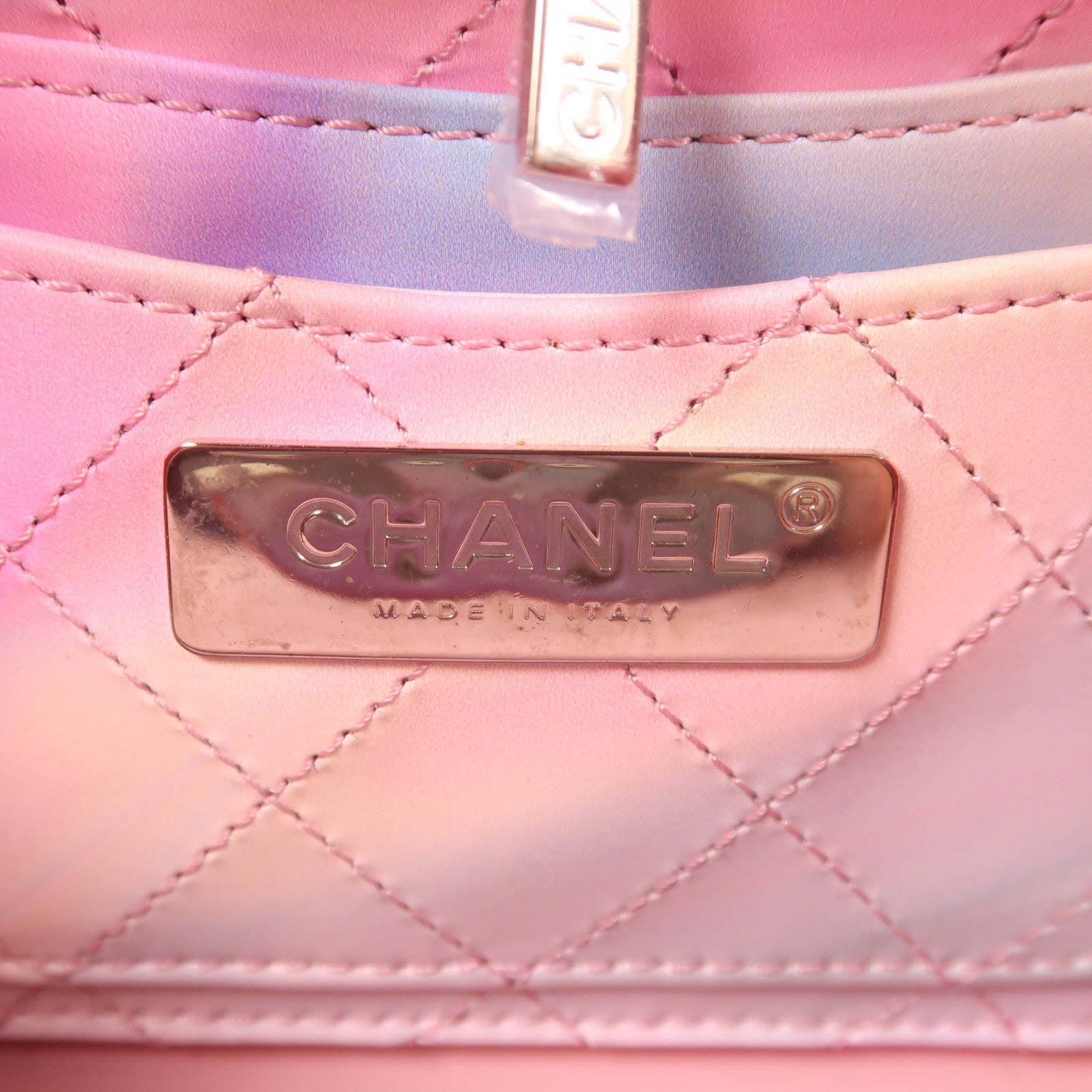 CHANEL PVC Vanity Case銀扣手挽肩背兩用袋