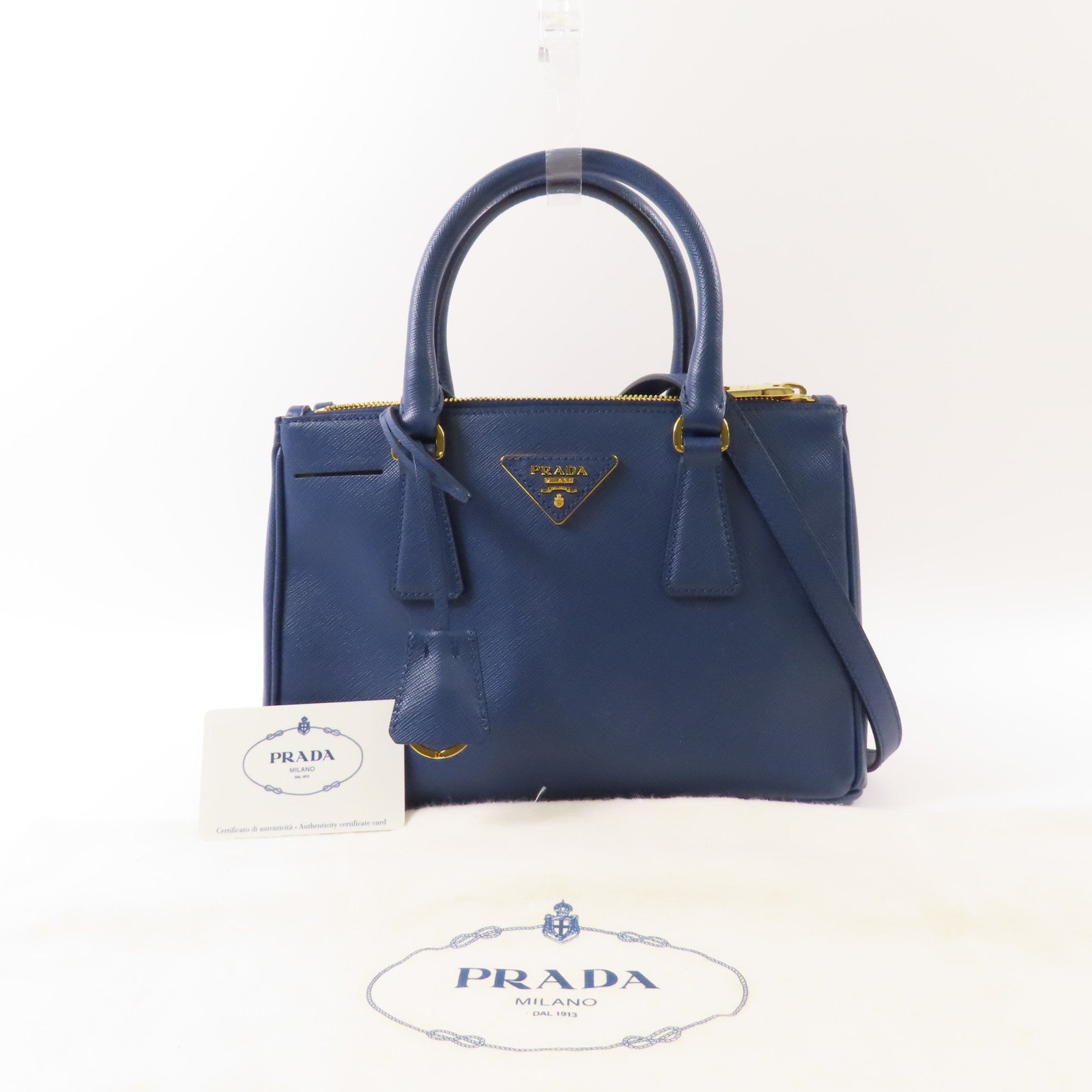 PRADA Saffiano皮革Killer Bag金扣手挽肩背兩用袋