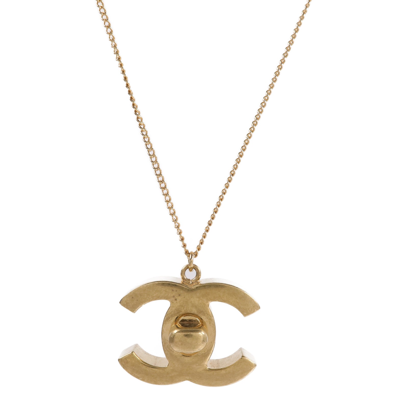 CHANEL 金屬Vintage CC Turnlock Necklace項鍊