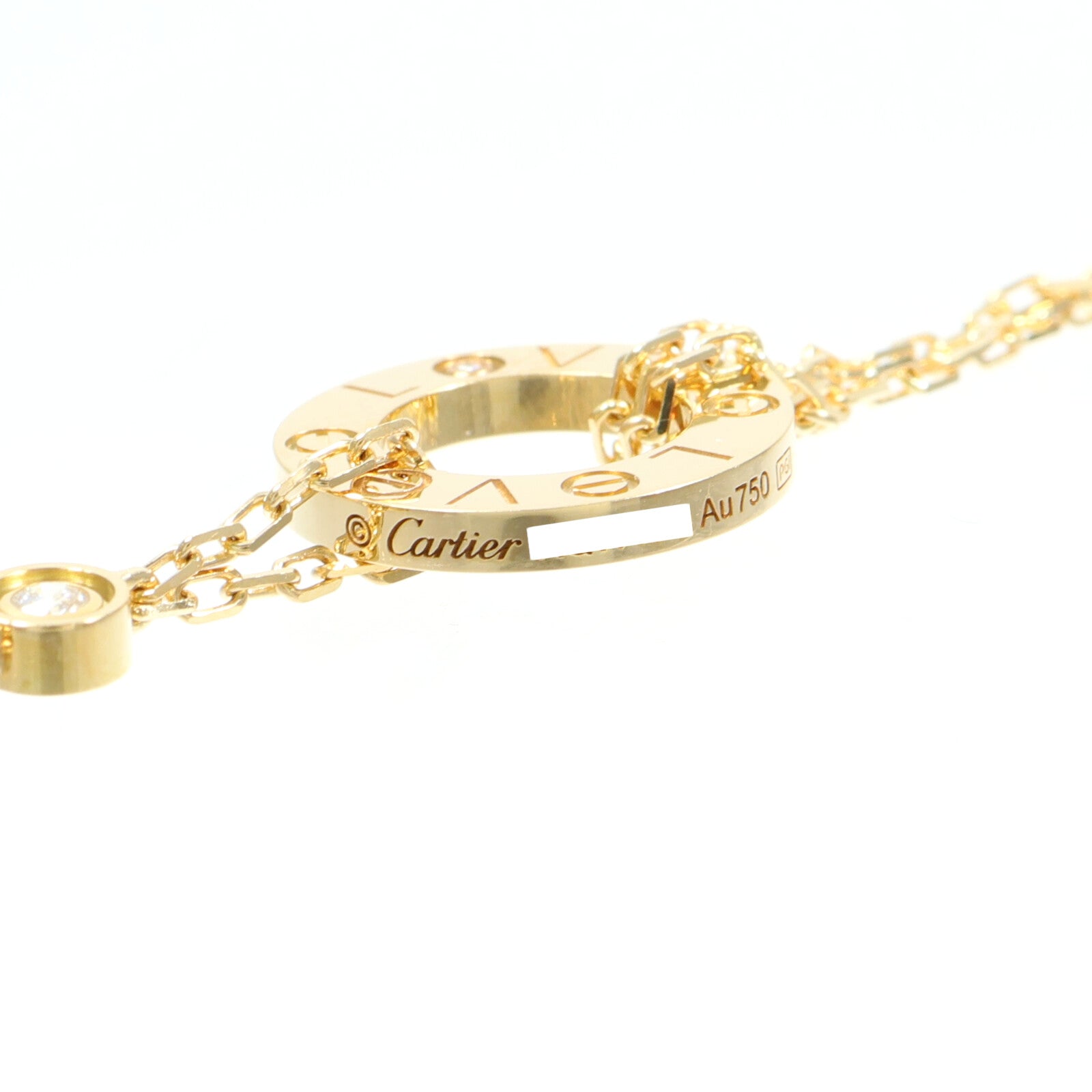CARTIER 18K黃金Love Bracelet鑽石手鏈