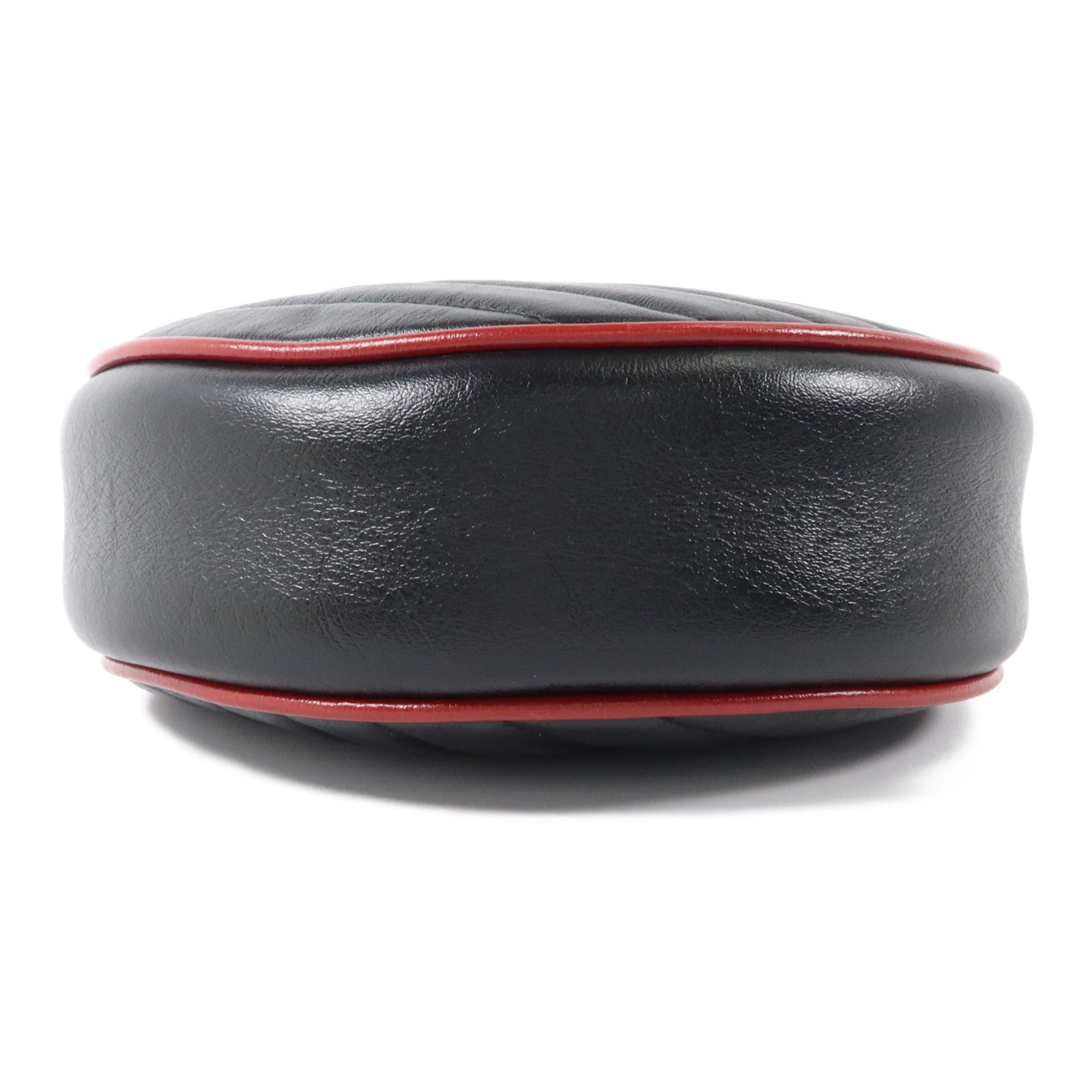 GUCCI 牛皮皮革GG Marmont Mini Round Bag肩背袋