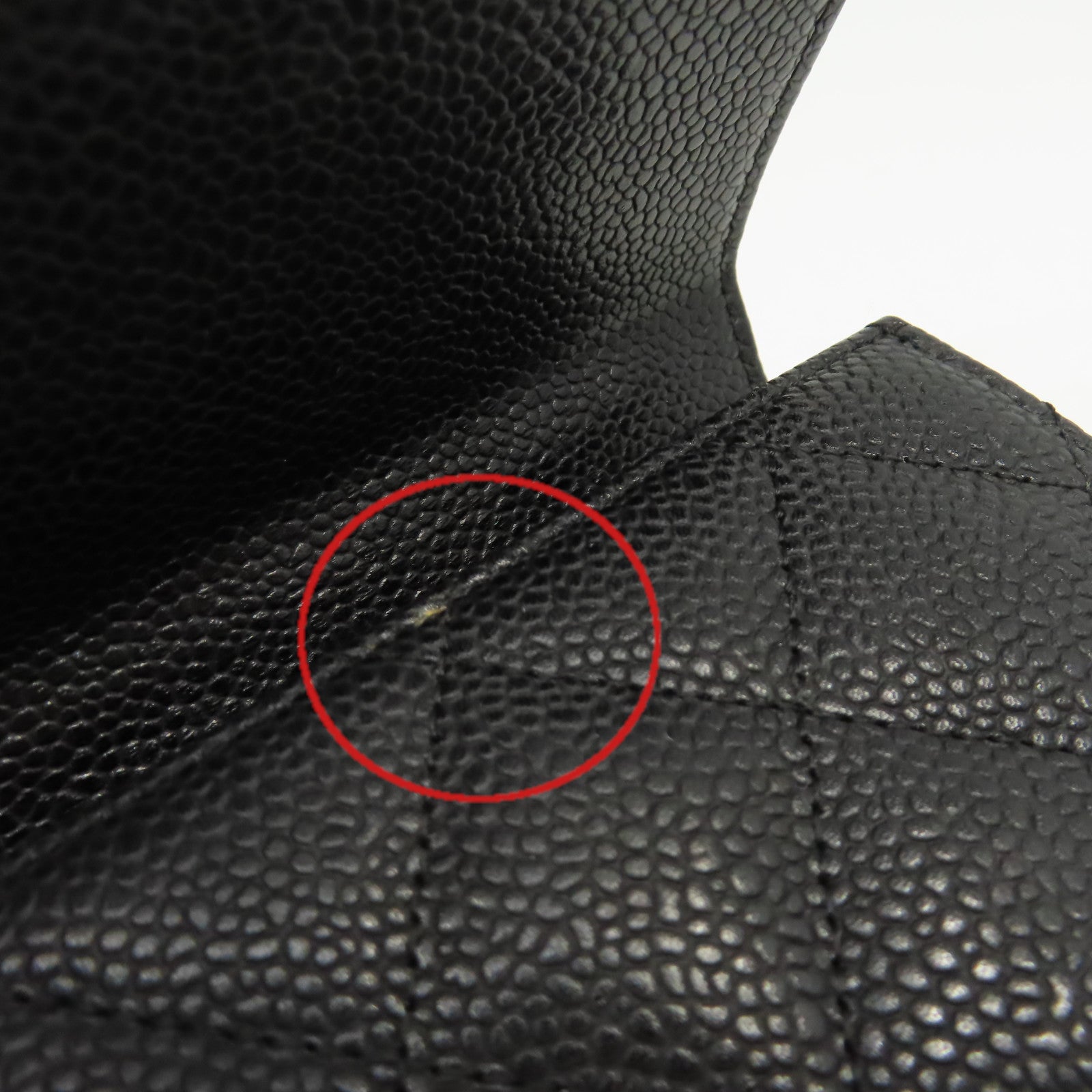 CHANEL 菱格Caviar皮革Long Wallet金扣長錢包黑色