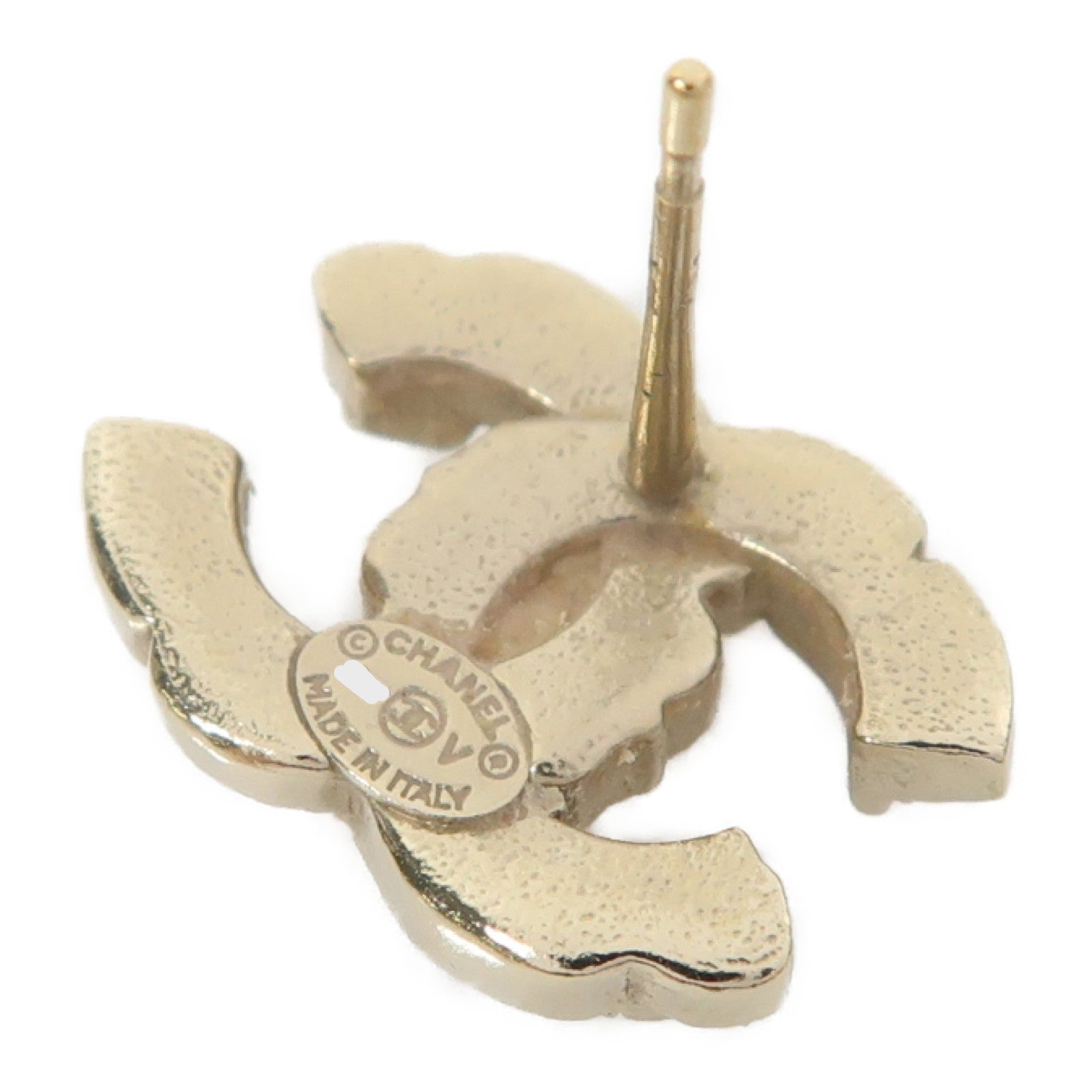 CHANEL 金屬Earrings耳環金色/白色