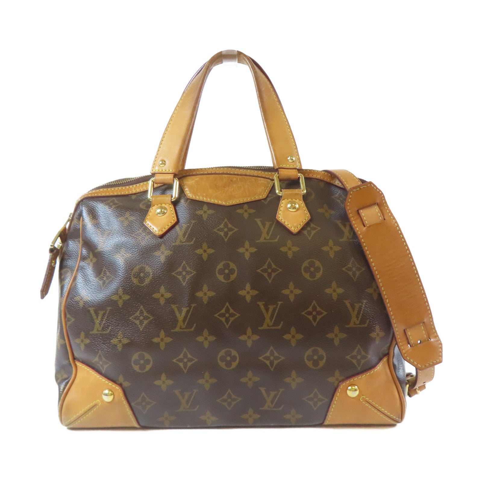 LOUIS VUITTON 【激減優惠】Monogram Retiro PM金扣手挽肩背兩用袋啡色