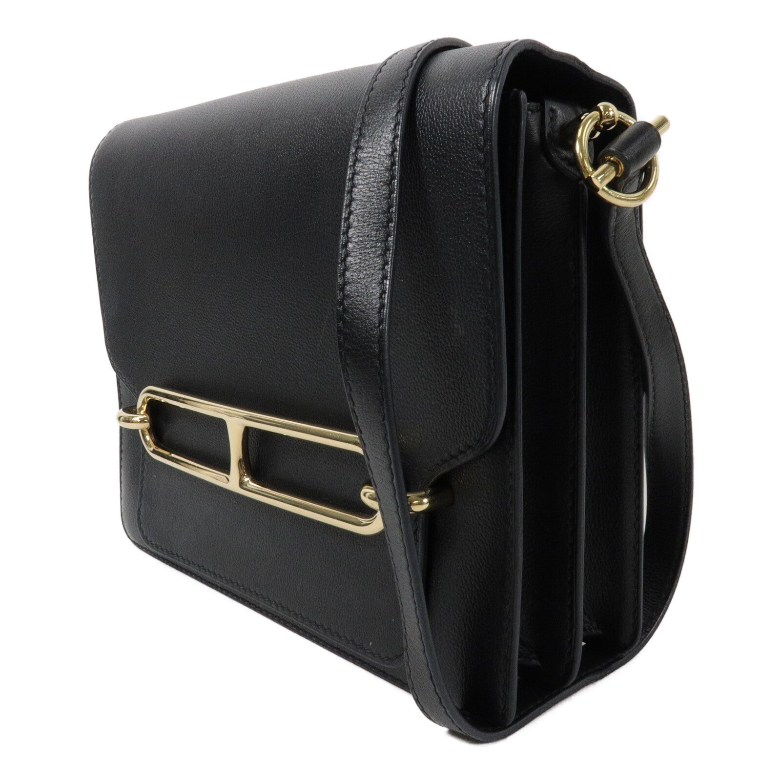 HERMES Allegretto皮革Roulis 23肩背袋Noir