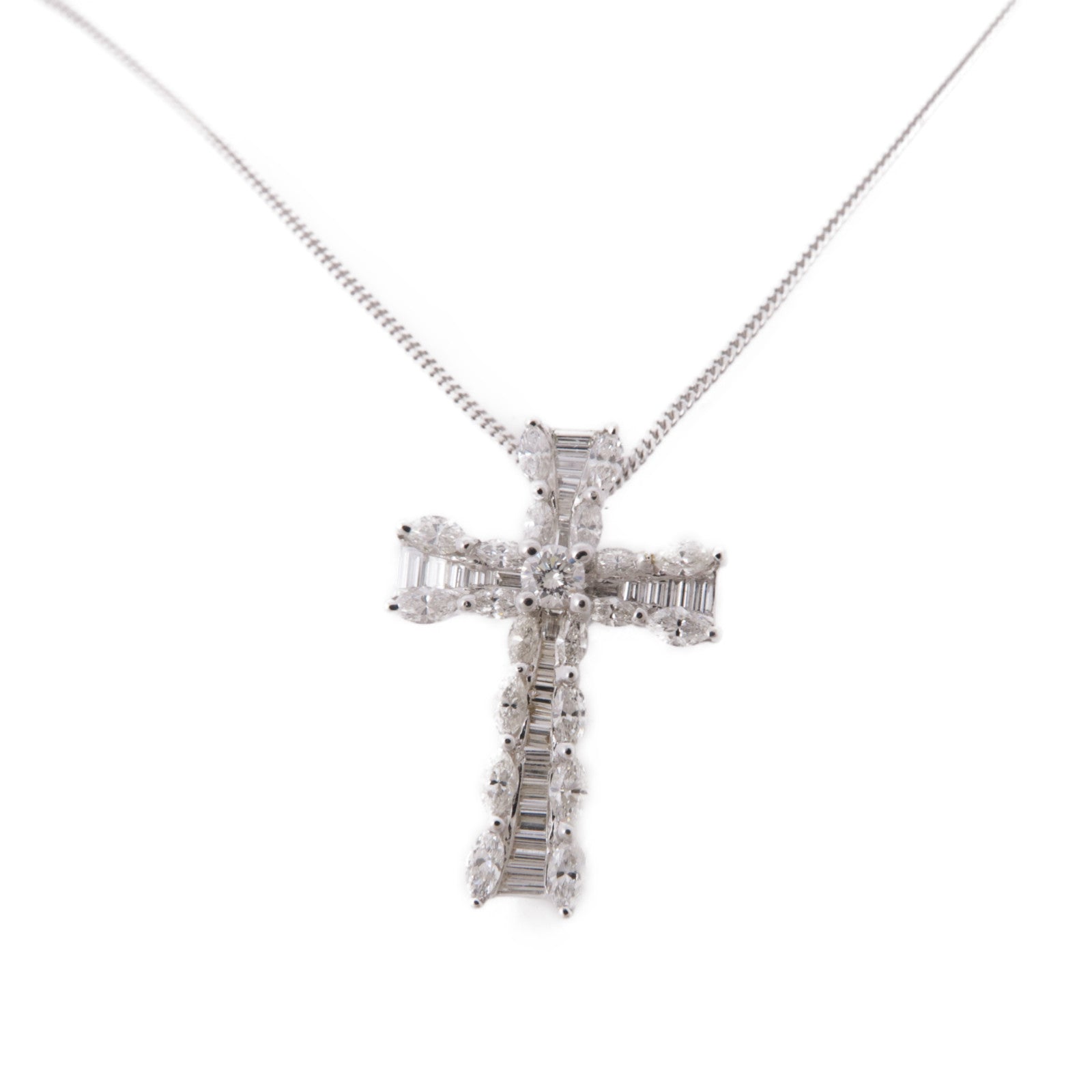 JEWELRY Diamond Necklace 18K White Gold